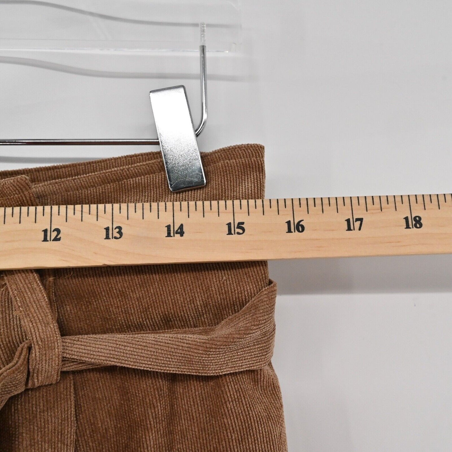 ALTARD STATE Skirt Womens Size L Brown Corduroy Button Front Paperbag Waist Mini