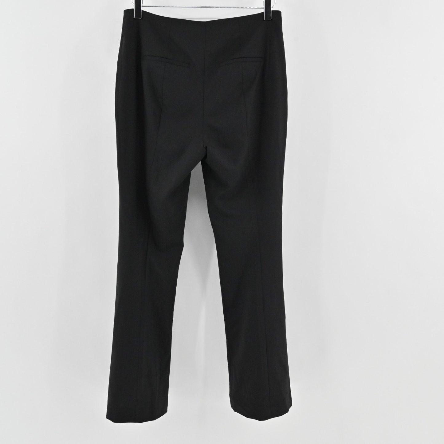 MM LaFleur Womens Wool Trouser Pants Size 4 Black Flare Office Workwear Career