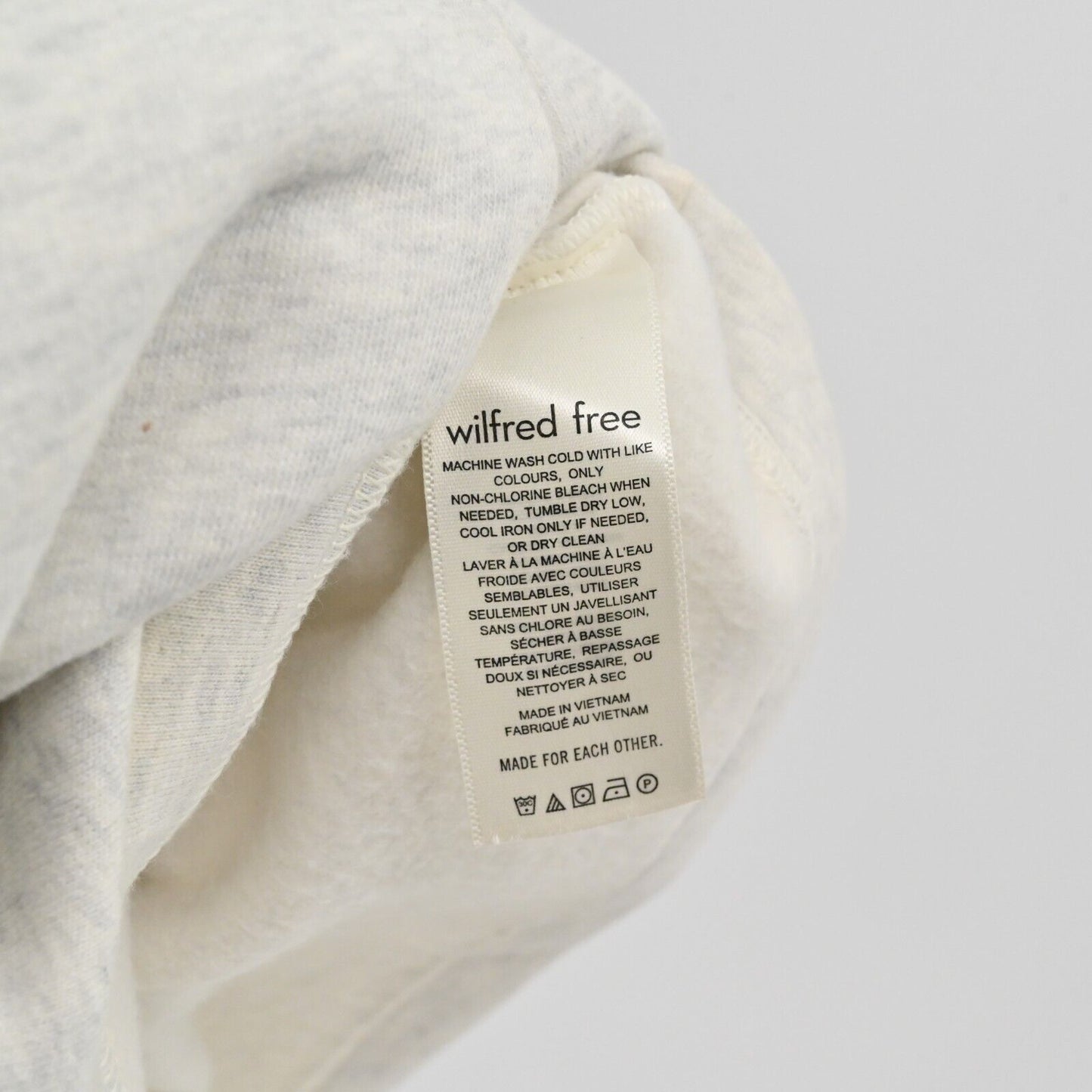 ARITZIA Skirt Womens Size L Wilfred Free SweatFleece Mini Drawstring Fleece Gray
