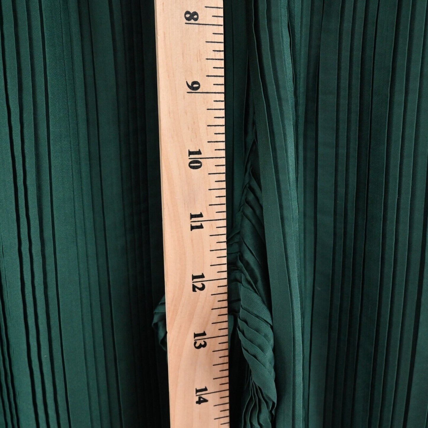 ZARA Pants Womens Size S Emerald Green Pleated Wide Leg Casual Pull On NEW
