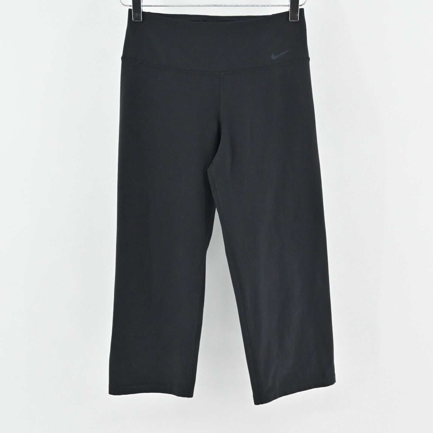NIKE Pants Womens Size S Black Dri Fit Cropped Stretch Pull On Activewear