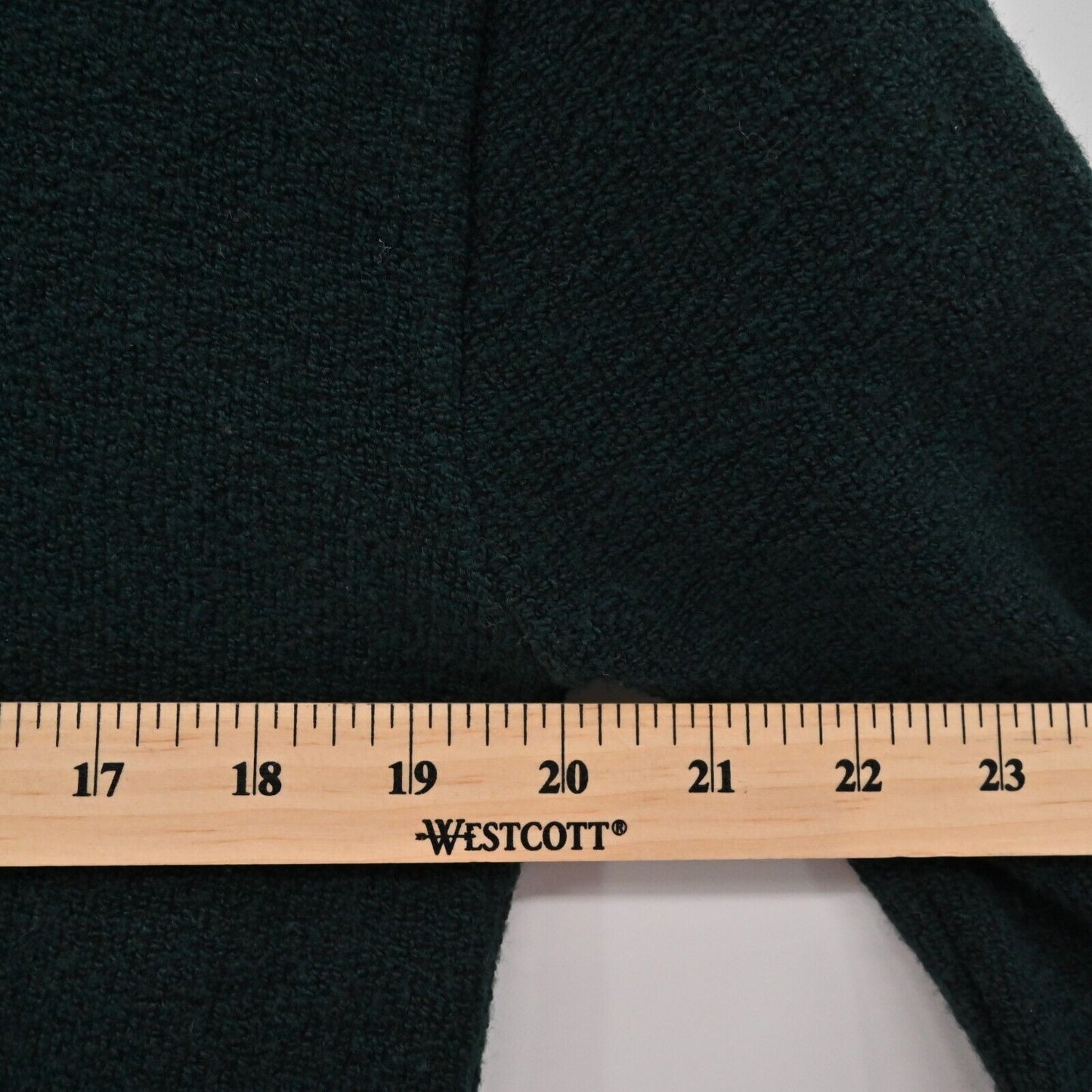BERRETTI Sweater Womens Size M Wool Blend Dark Green V Neck Knit Italy Preppy