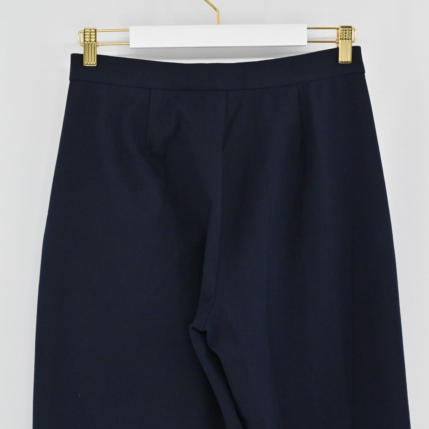 Vtg ST JOHN Womens Size 6 Navy Pants Jeans Gold Wide Leg Cropped Ankle Sport 90s