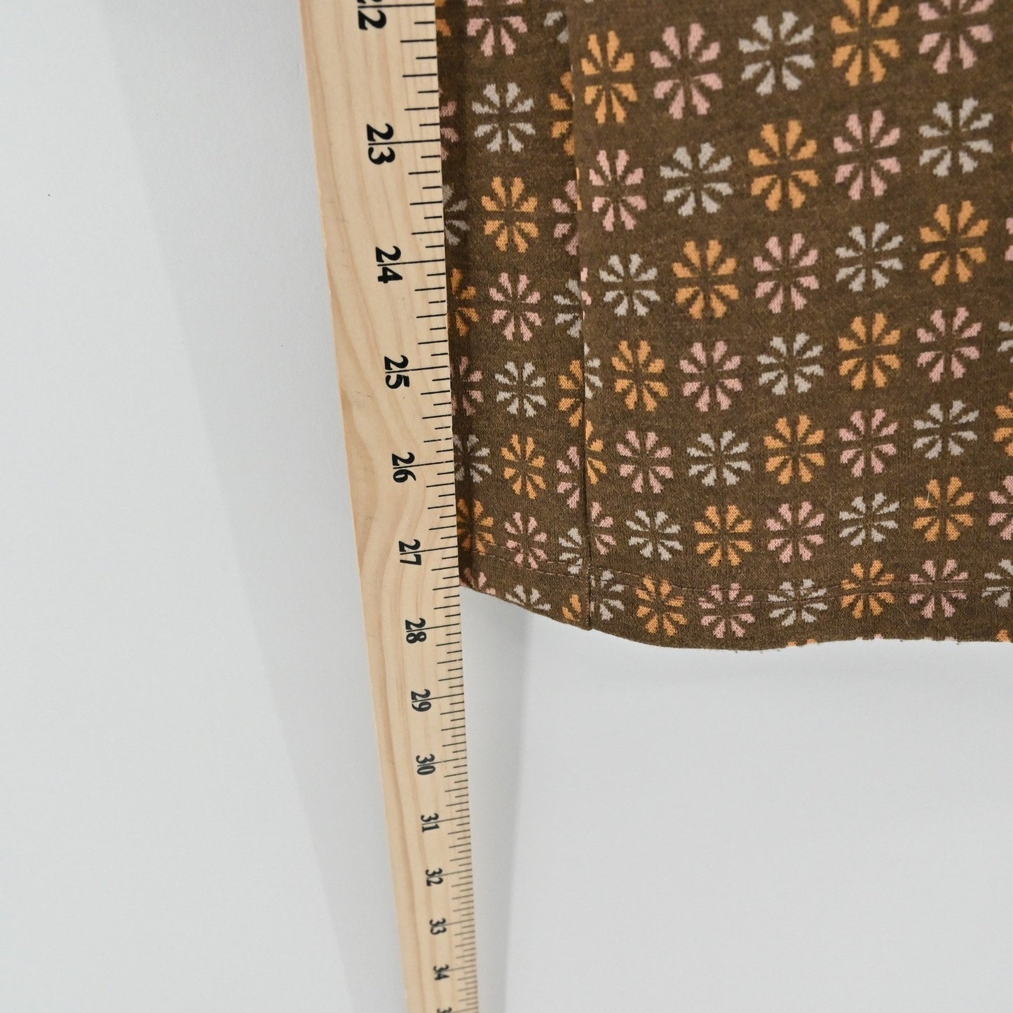 Altard State Floral Print Brown Blazer Size S Retro Mod Ruched 3/4 Sleeve USA