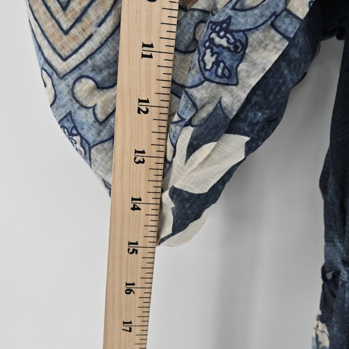 Anthropologie Let Me Be Puff Sleeve Patchwork Shirt Dress Sz XL Tiered Midi Boho