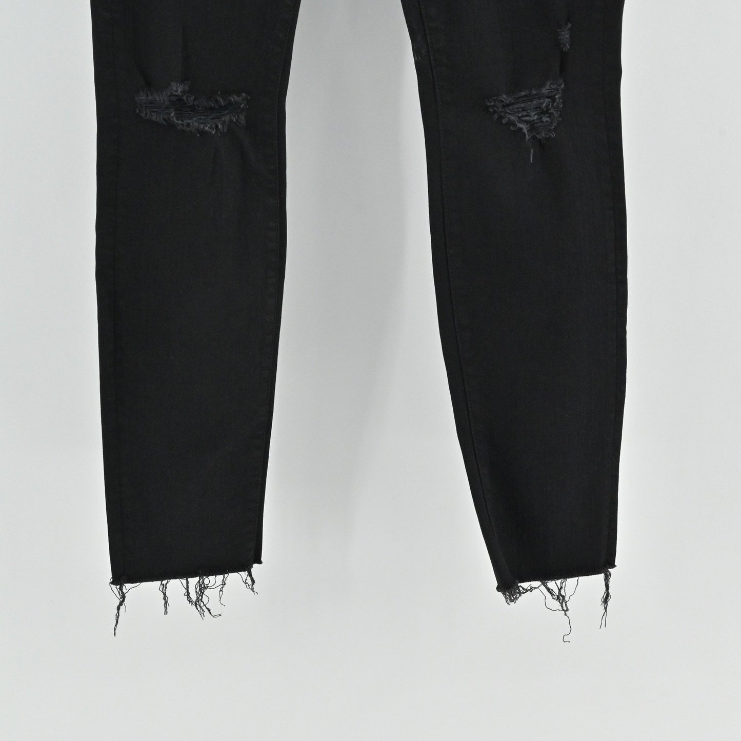 MOTHER Womens Looker Ankle Fray Jeans Size 25 Guilty as Sin Black Distressed