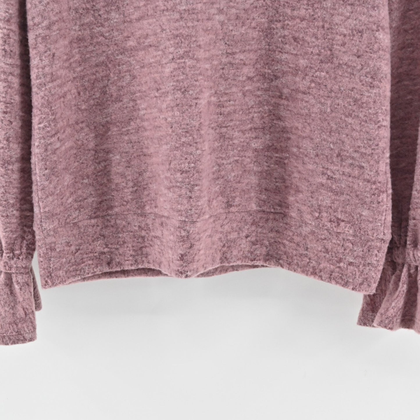 NWOT Anthropologie Sweater Eri Ali Sasha Hacci Top Pink SOFT Ruffle Cozy Size S