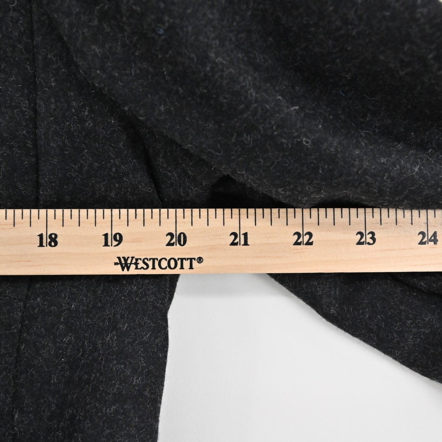 Wool Jacket Womens Size L Slate Gray Mock Neck Classic Outerwear Ethical Quality