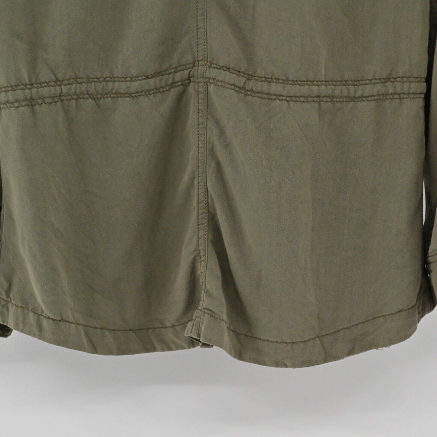 AMERICAN EAGLE Jacket Womens Sz S Army Green Button Front Military Utility Boho