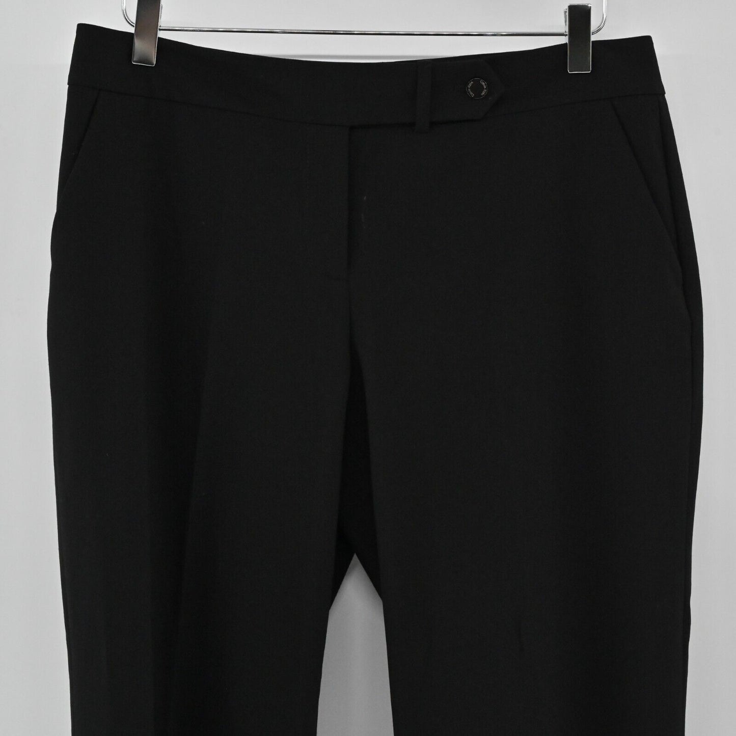 CALVIN KLEIN Pants Womens Sz 8 Black Wide Leg Classic Fit Trouser Pants Business