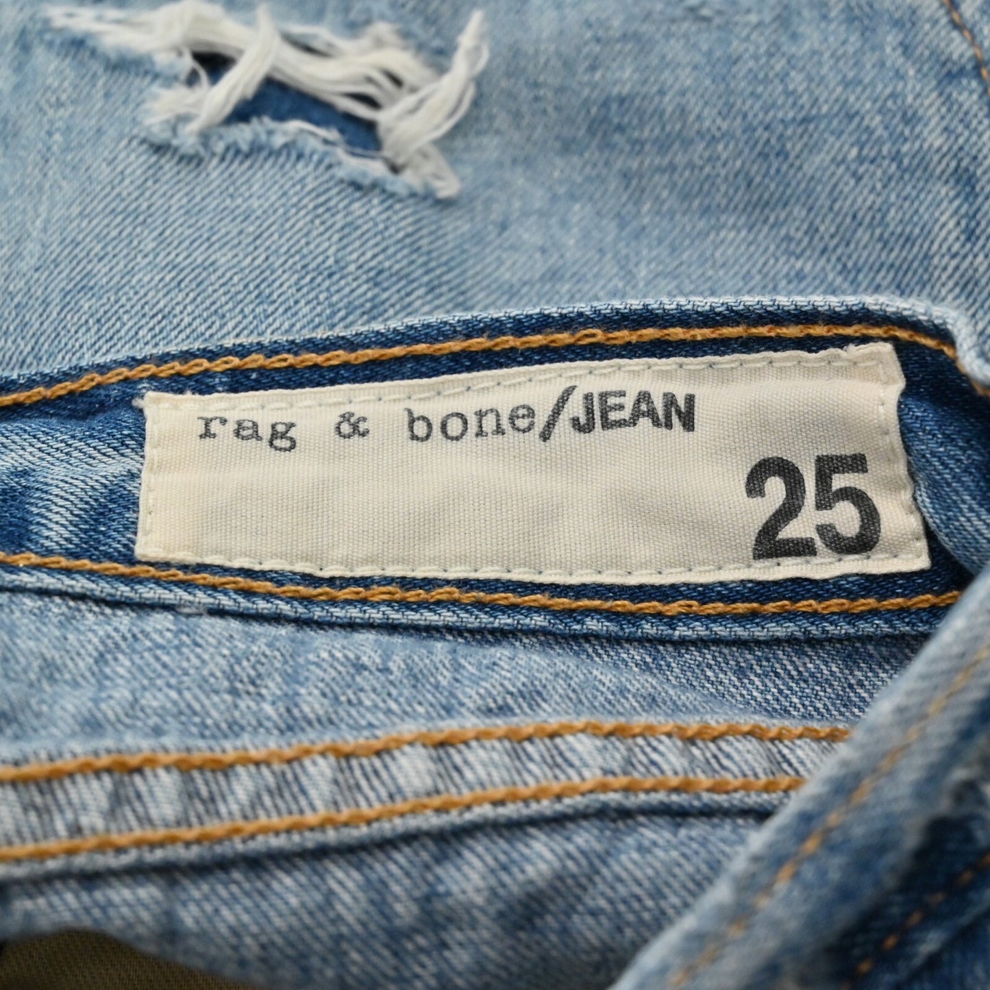 RAG BONE Womens Rebel Jean Shorts Size 25 Boyfriend Distressed Denim Cotton Boho