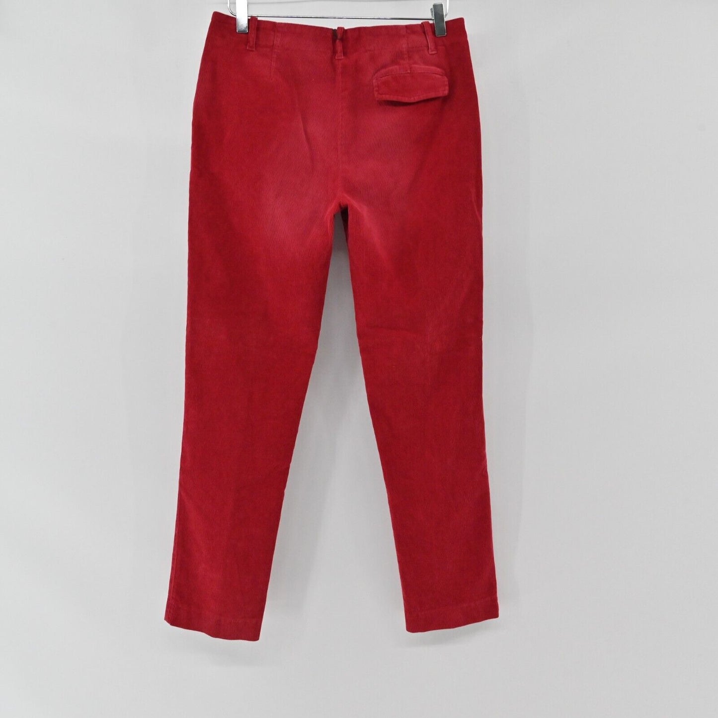 MALIPARMI Pants Womens Size 46 US L Corduroy Rose Red Trousers Retro Italy NEW