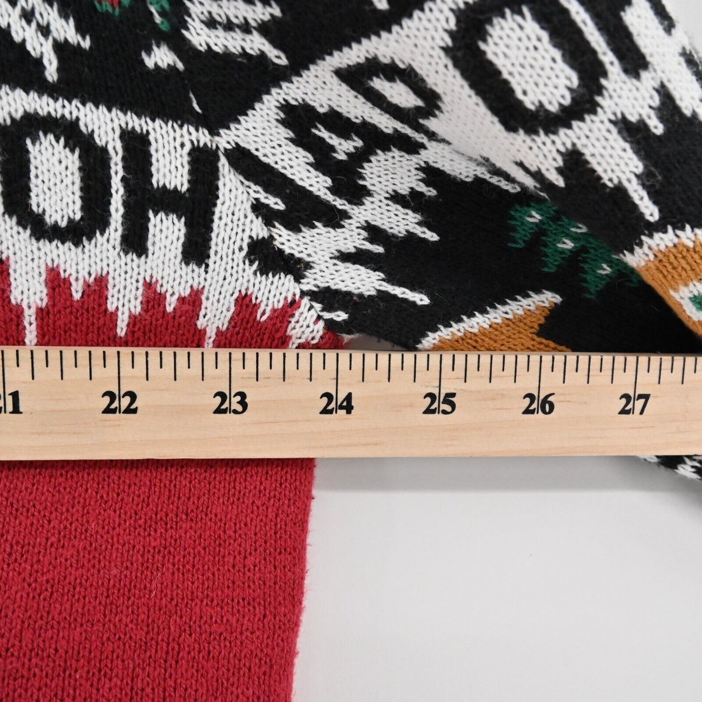 UGLY CHRIATMAS SWEATER Mens Size XL Gingerbread Man Oh Snap Candy Cane Crutch