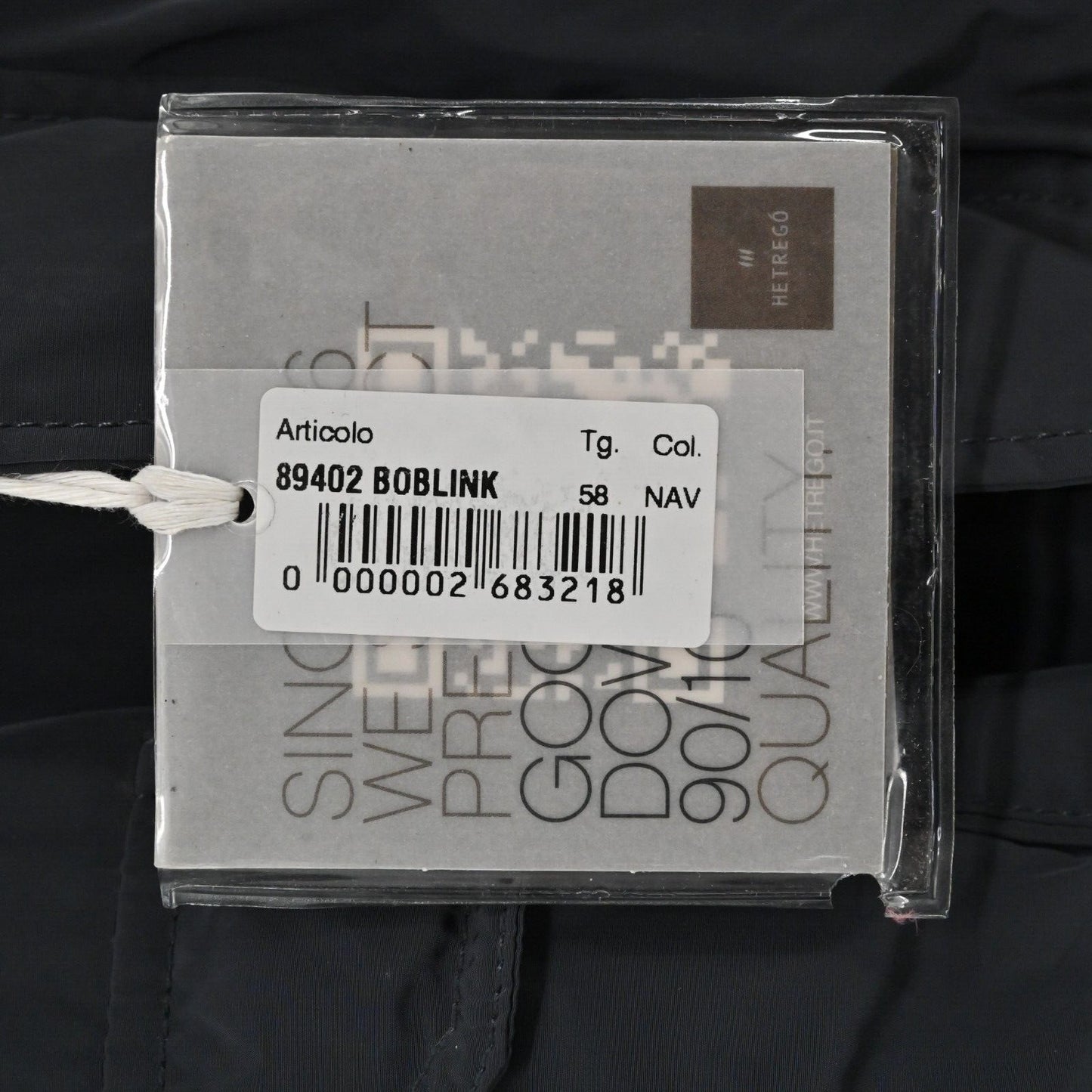 HETREGO Jacket Mens Size 58 Long Sleeve Black Zip Button Double Layer NEW