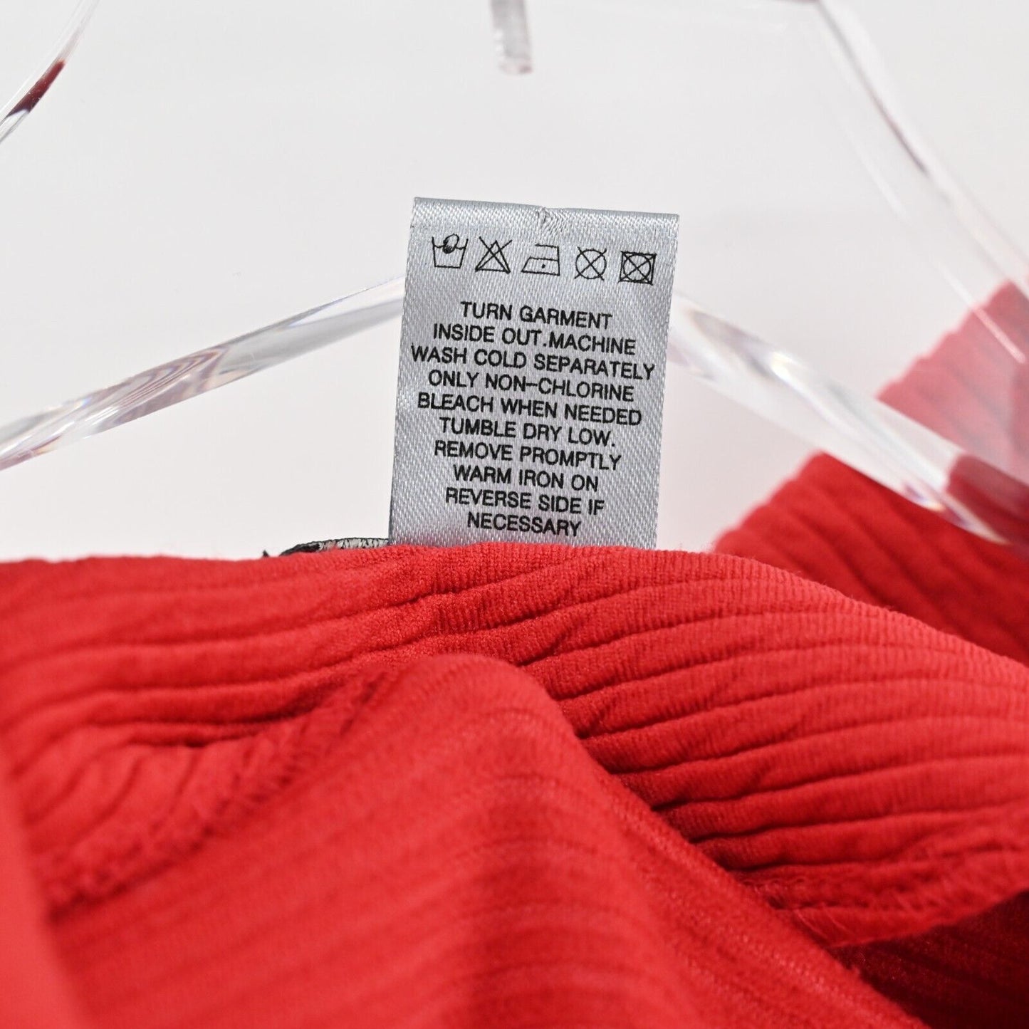 DAMEE INC Jacket Size M Red Ribbed Overcoat Black Button Front Retro Twee Mod