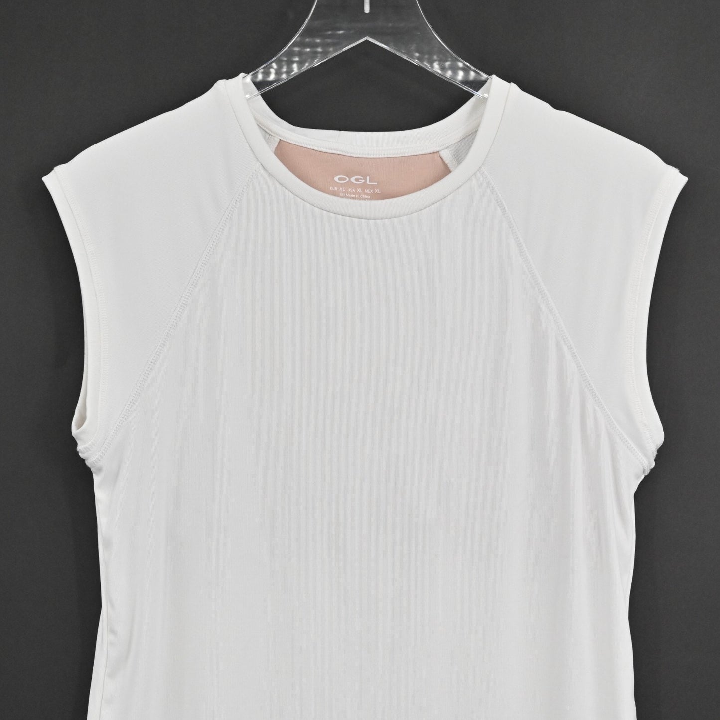 OGL Top Womens Size XL Crewneck Brami Tank White Sandwashed Modal Regular Fit