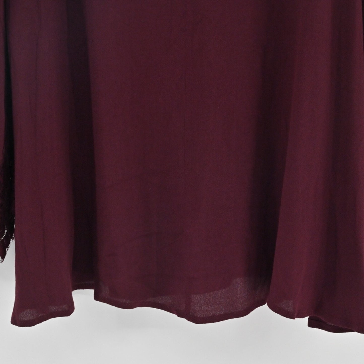 ALTAR'D STATE Boho Bell Sleeve Dress Sz L Shift Burgundy Floral Lace Whimsigoth