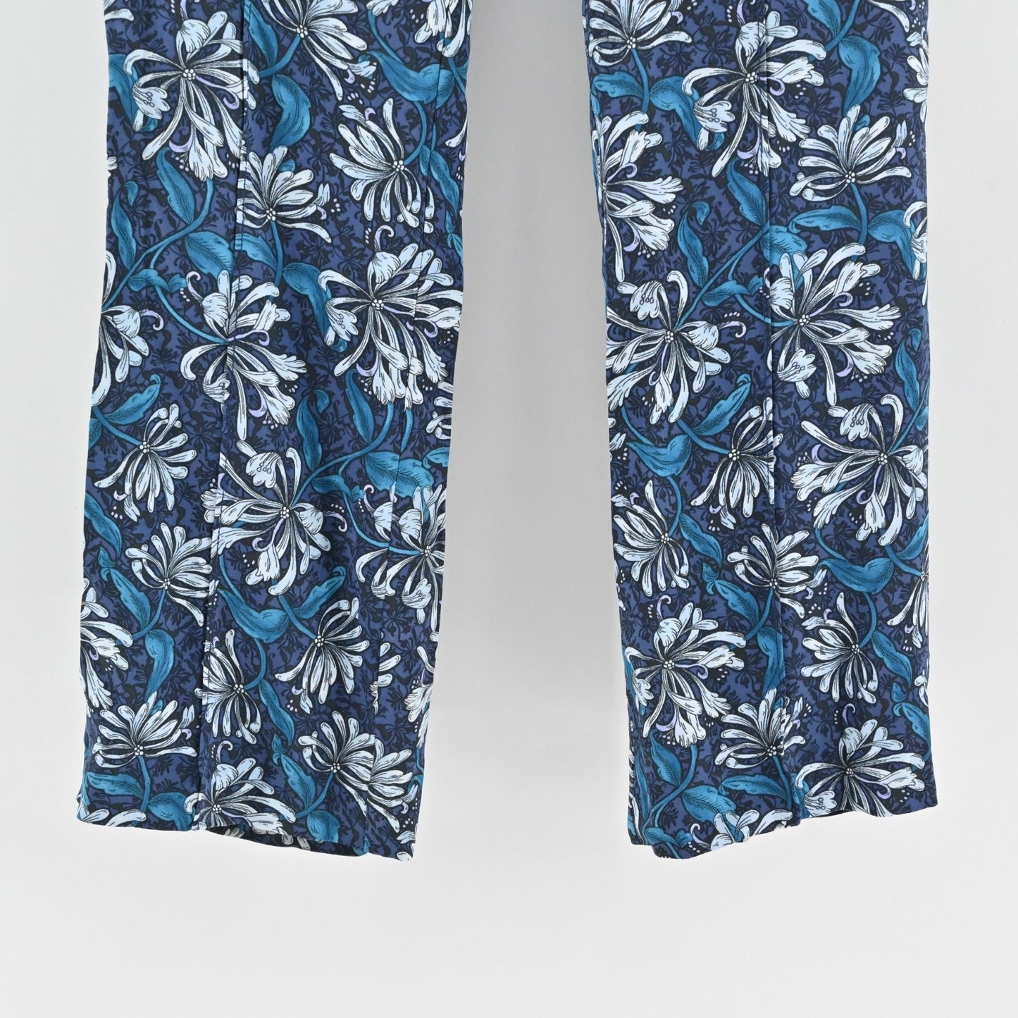 REBECCA TAYLOR Pants Womens Size 8 High Rise Bootcut Blue Floral Print Pocket
