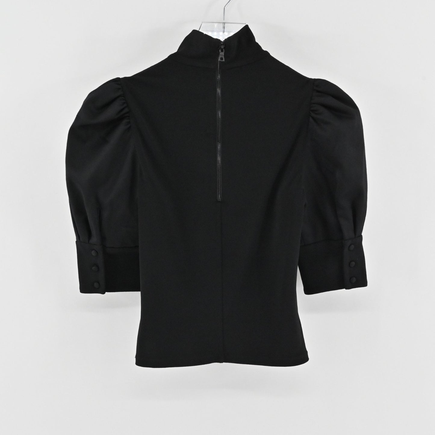 Alice Olivia Womens Mckayla Turtleneck Crop Top Size XS Black Classics Blouse