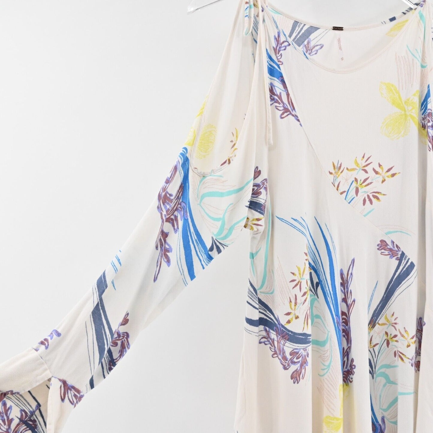 FREE PEOPLE Dress Womens Size XS Clear Skies Floral Printed Cold Shoulder Tunic