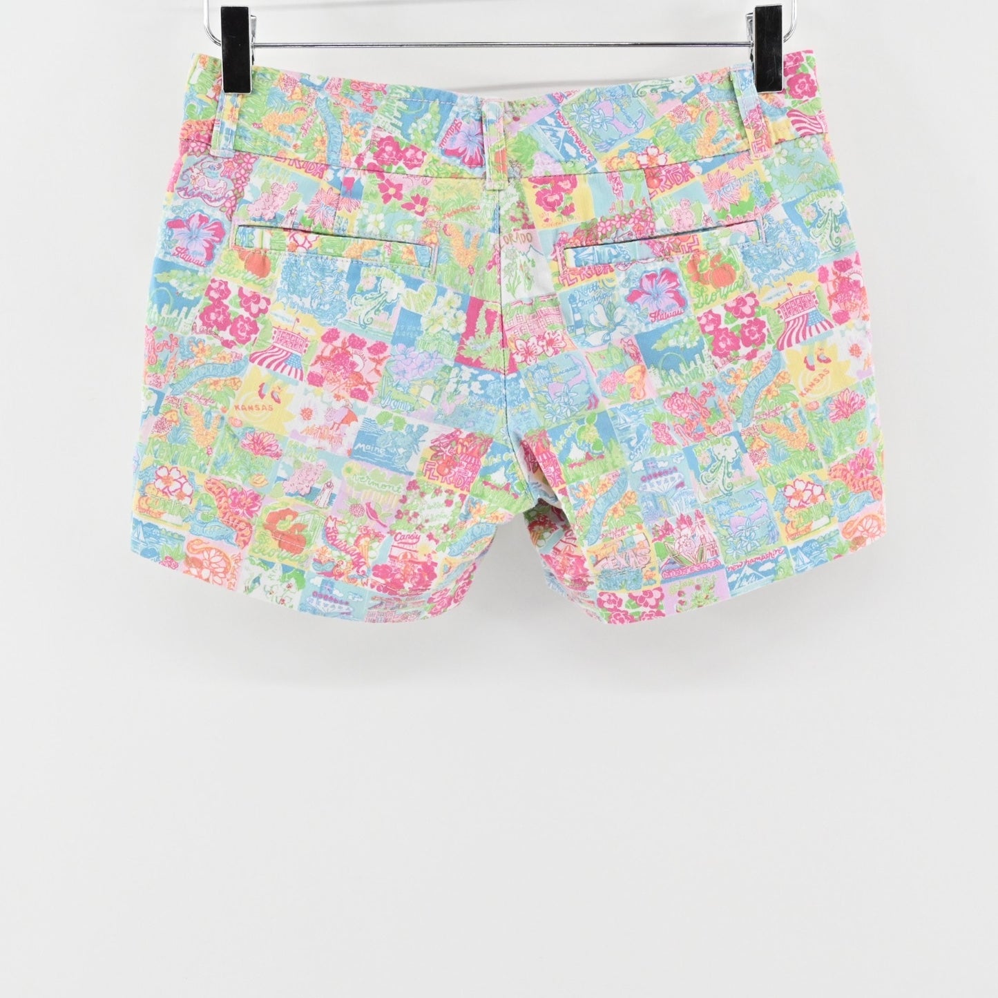 Lilly Pulitzer Womens Callahan Shorts Size 0 Pop Up State of Mind Patchwork