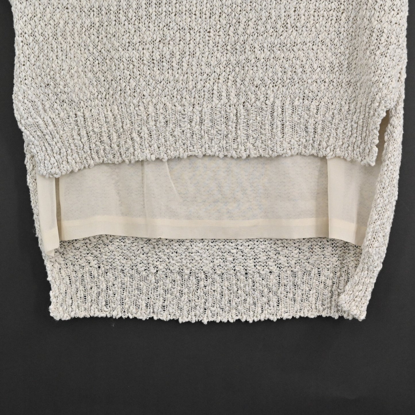 PHILLIP LIM Sweater Womens Size XS Linen Blend Knit Sleeveless Neutral Granola
