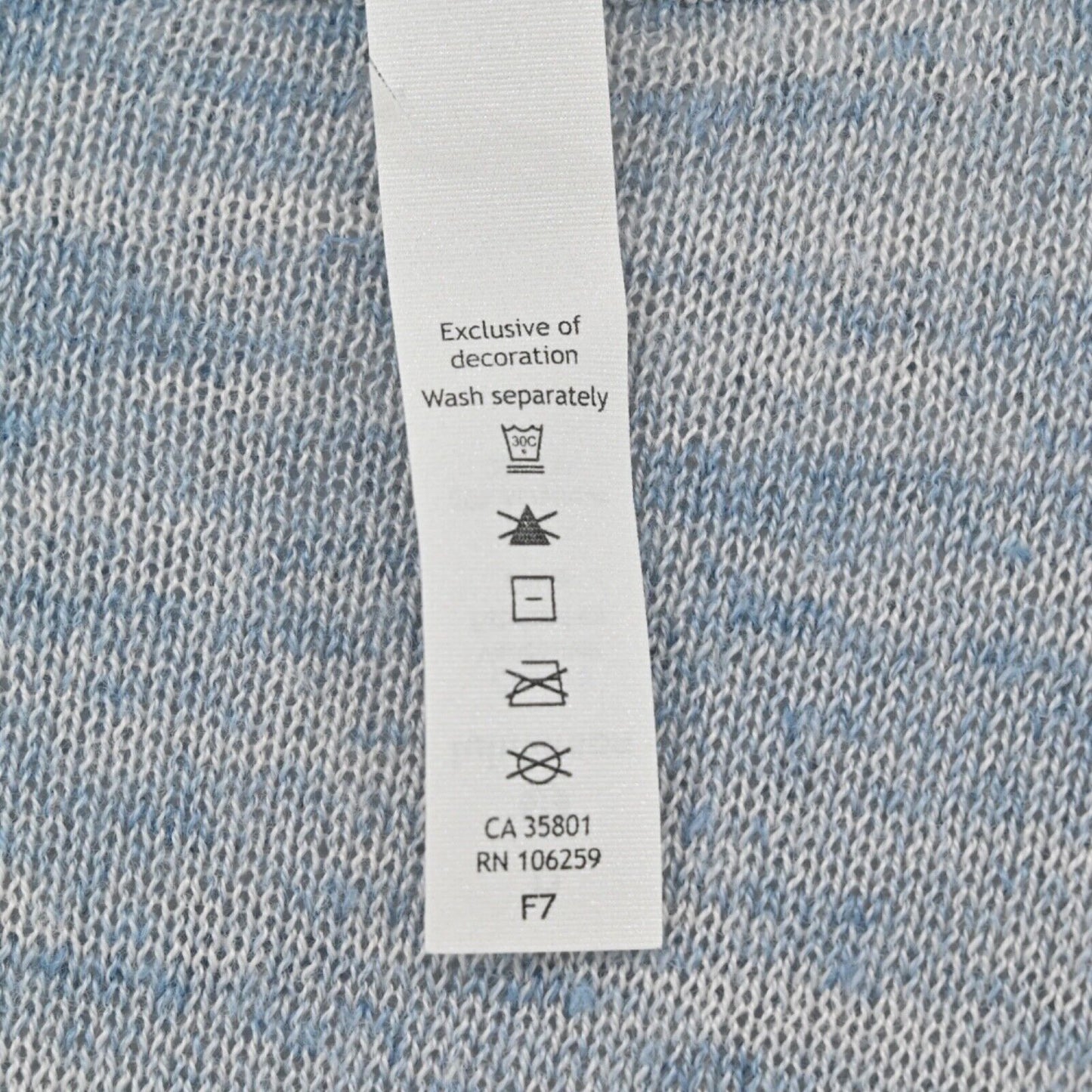 LULULEMON Top Womens Sz S Heather Blue Well Being Crew Sweater Linen Athleisure