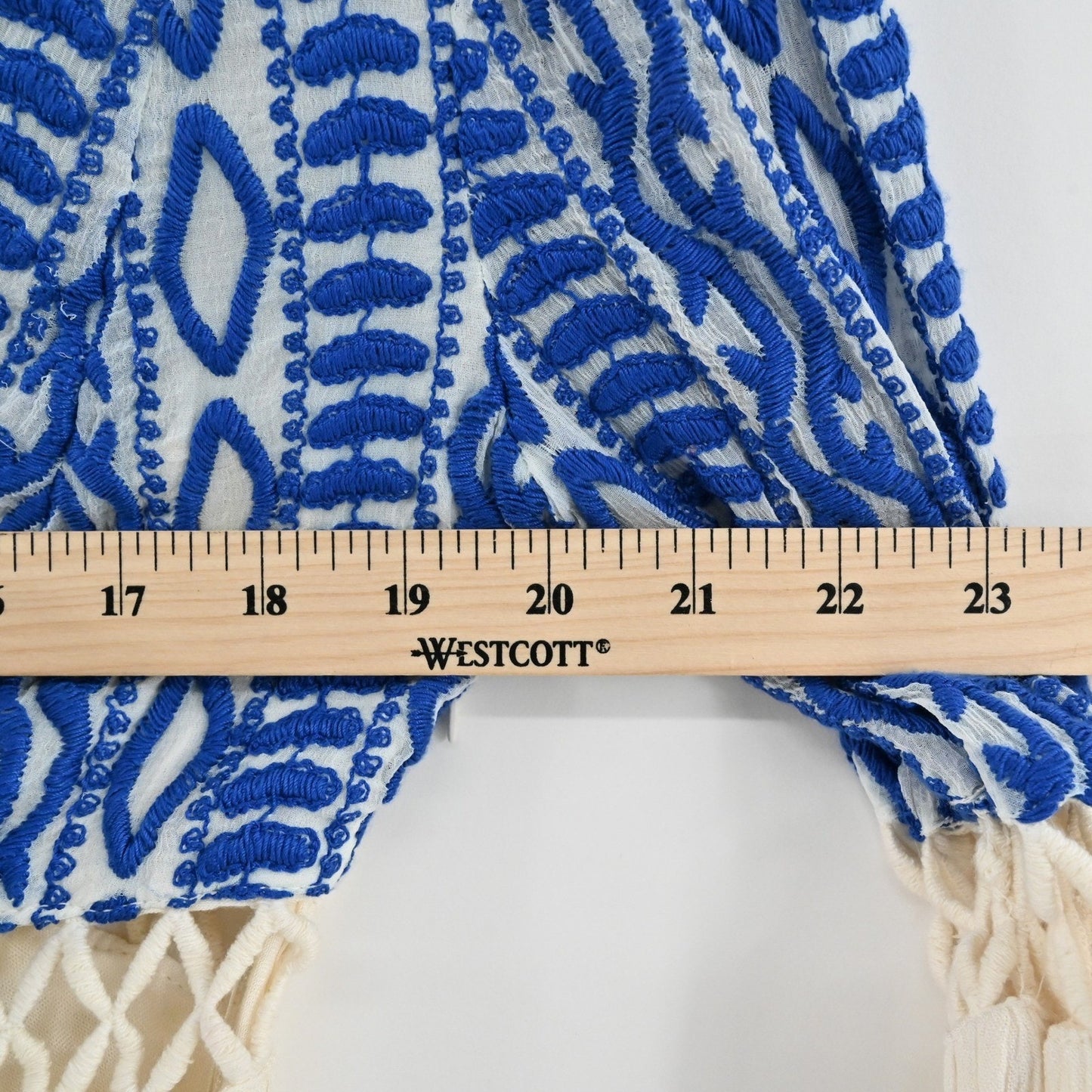 Free People Dusk Till Dawn Dress Sz 2 Blue Embroidered Bohemian Festival Tiered