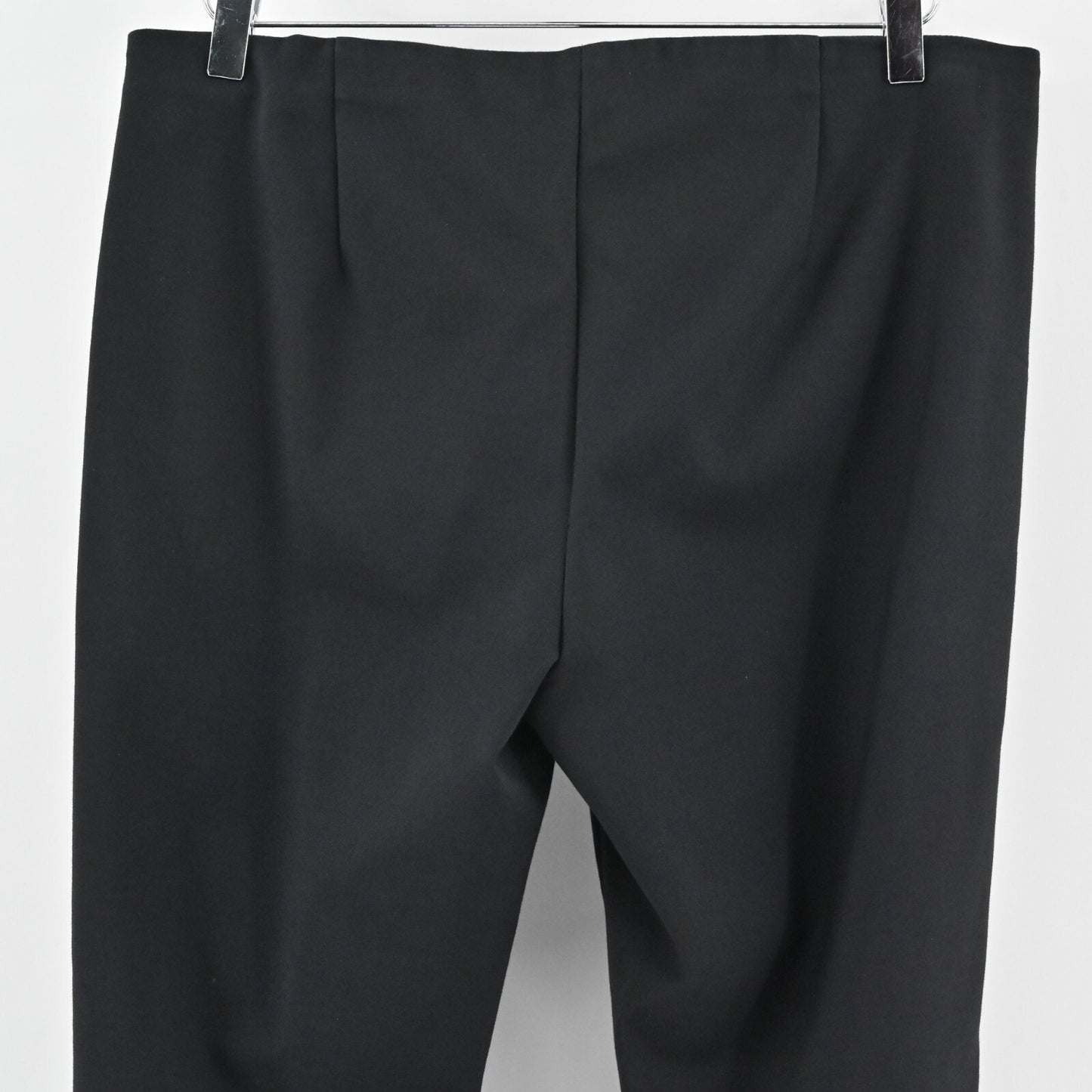 LES COPAINS Pants Womens Size 46 Black Pull On Stretch Slim Straight Leg Office