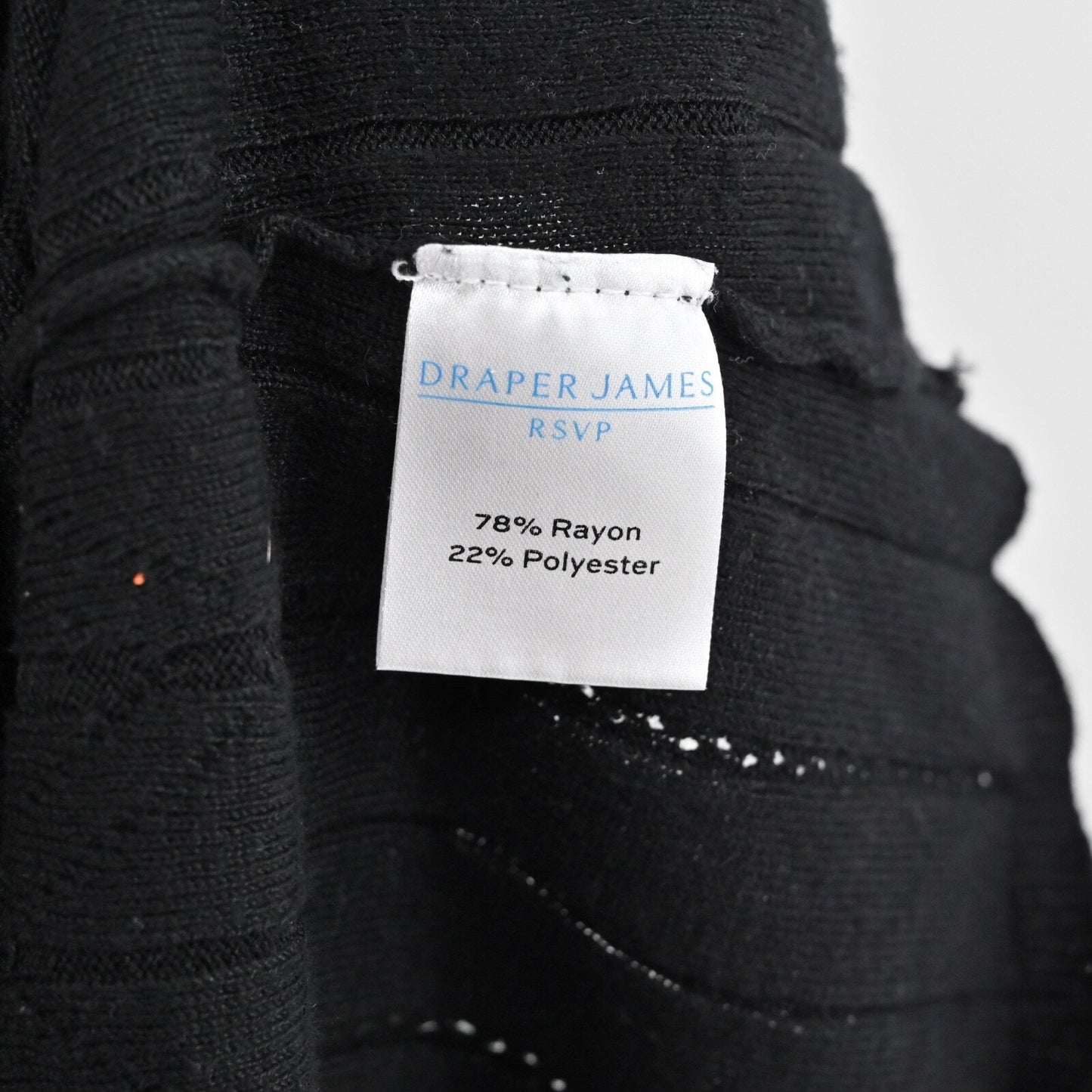 DRAPER JAMES Sweater Dress Sz XL Black Pleated Mock Neck Puff Sleeve Retro RSVP