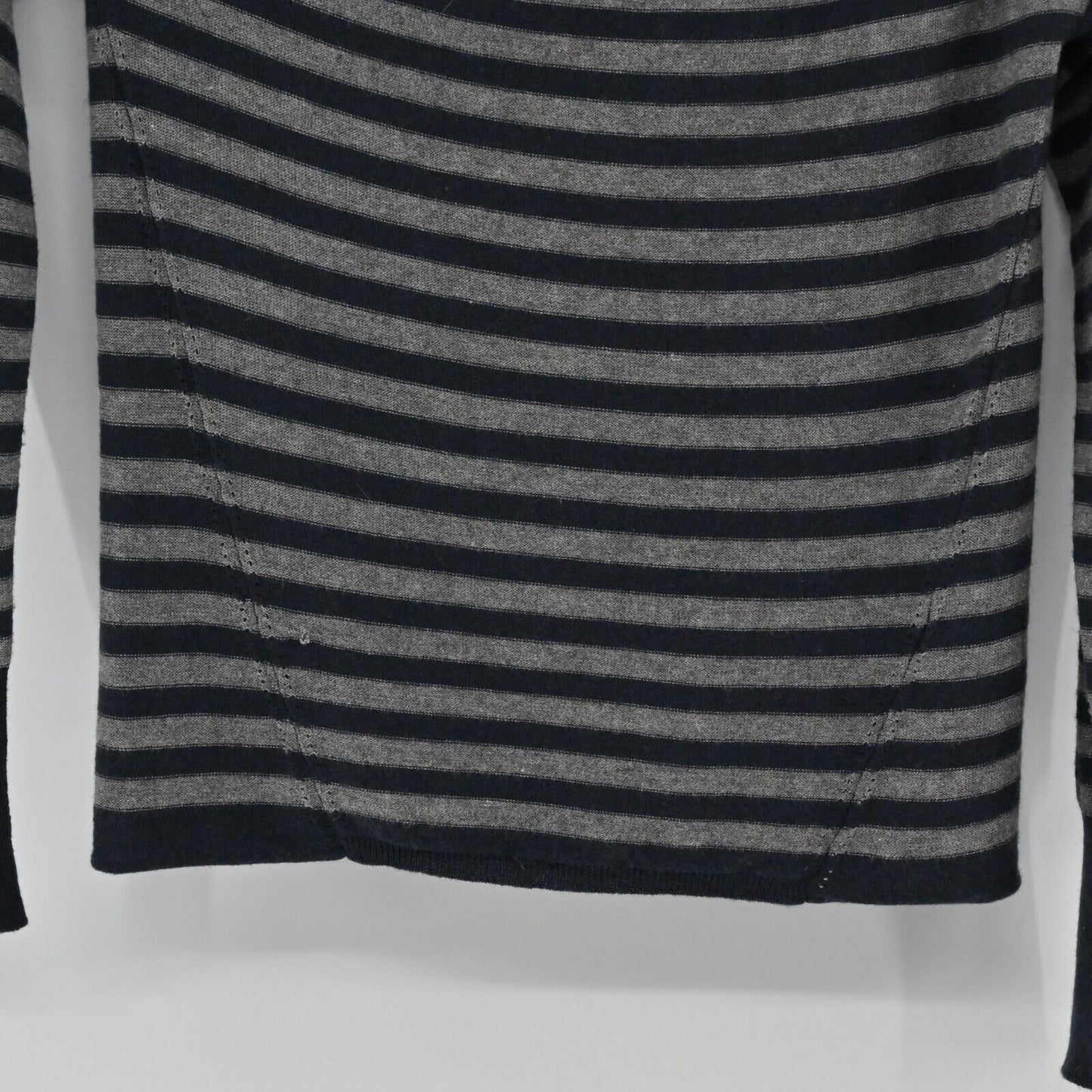 LES COPAINS Sweater Womens Size M Wool Striped Twist Shoulder Boat Neck Capsule