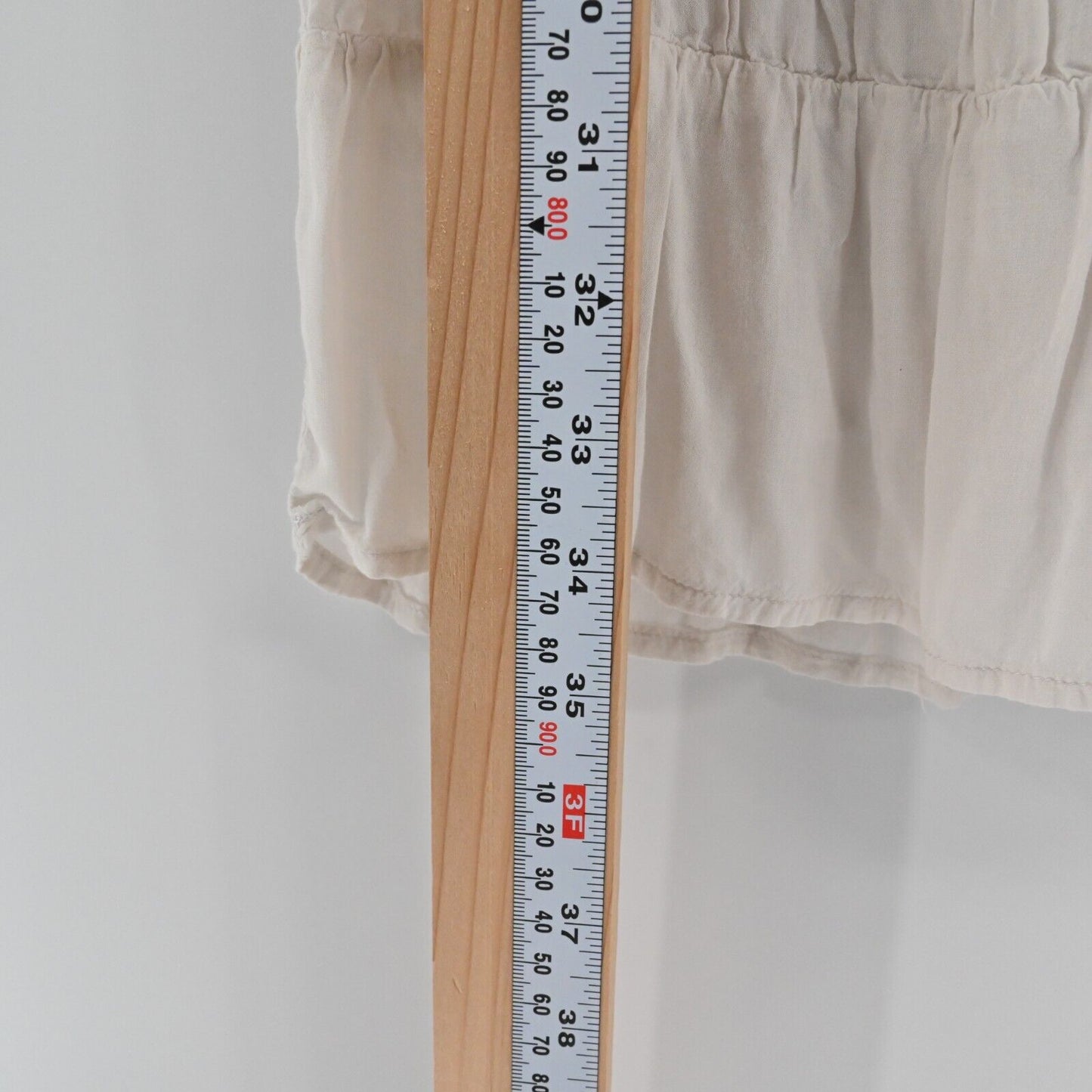 JAMES PERSE Dress Womens Sz XS Standard Pleated Ivory Short Sleeve Shift Viscose