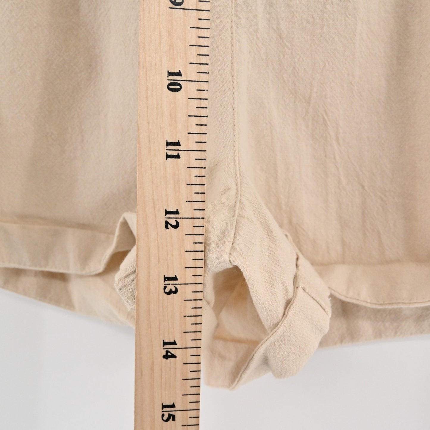 FREE PEOPLE Womens Khaki Shorts Size XS Preppy Cuffed Pleated High Rise Cotton