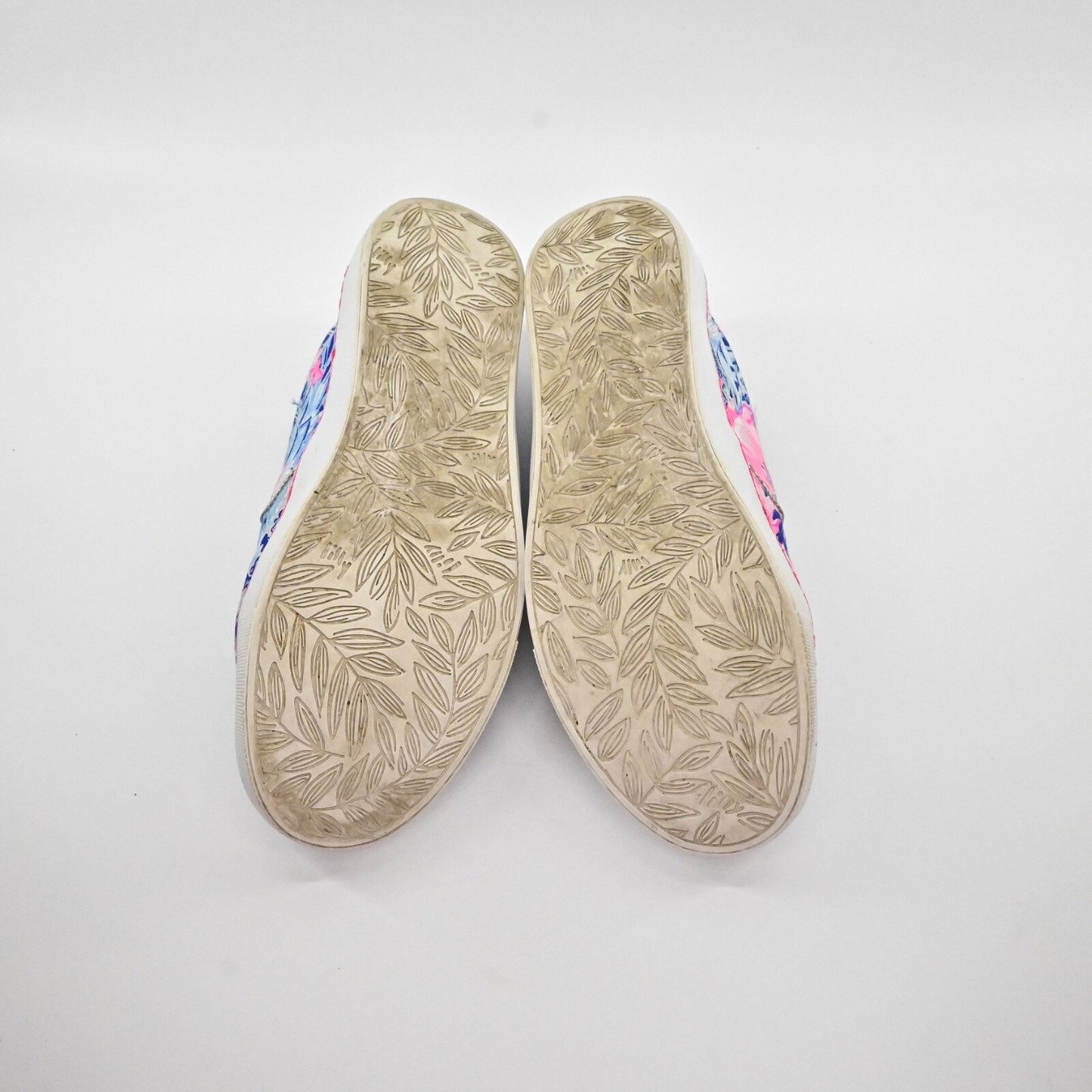 LILLY PULITZER Womens Julie Sneaker Size 9 Blue Lapis Bloom Print Slip On Preppy