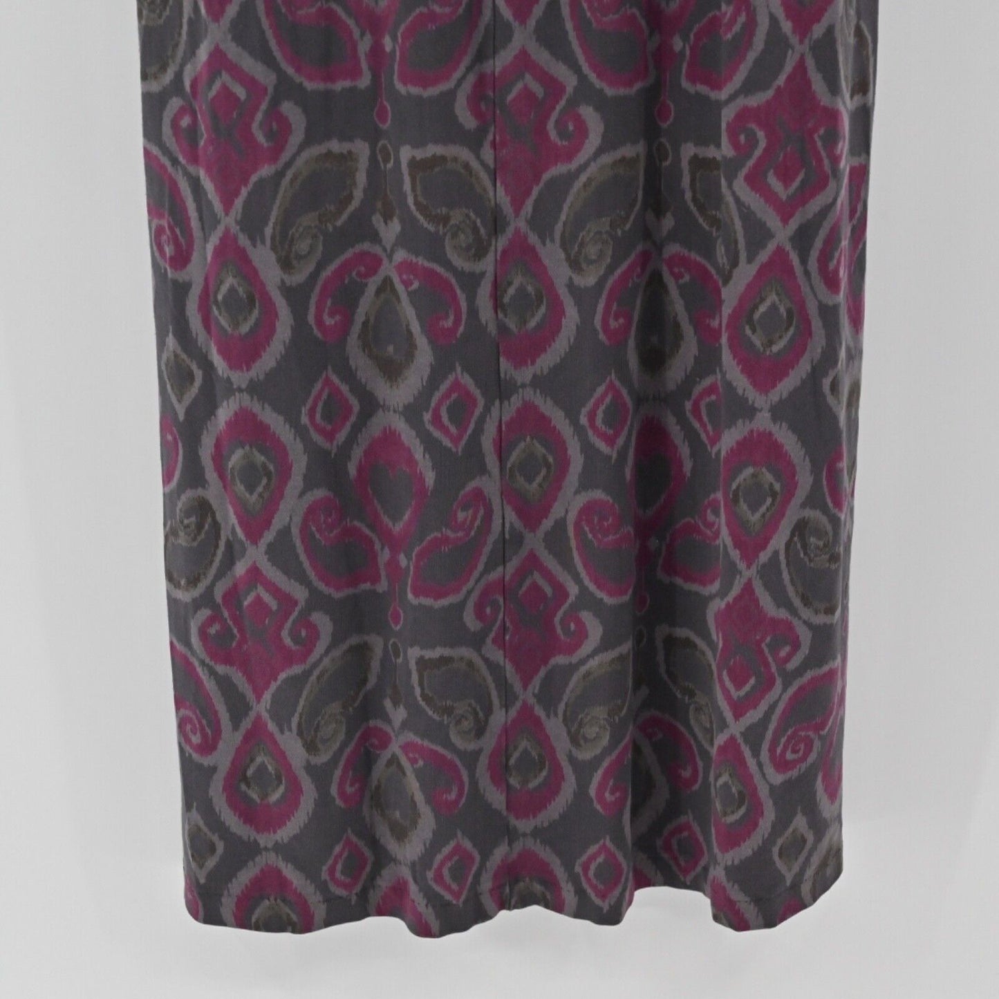 FRESH PRODUCE Dress Womens Size XS Gray Pink Maxi Tank Ikat Print Boho Beach USA