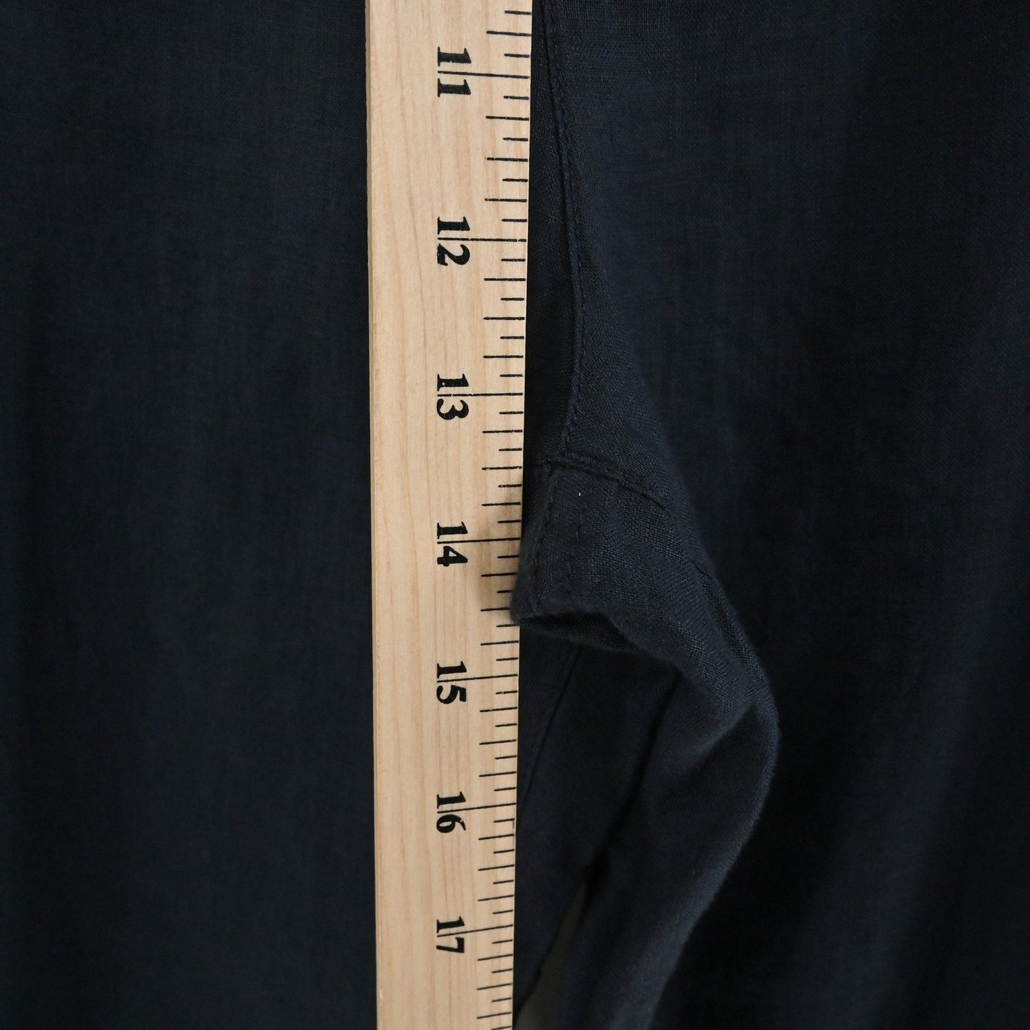 Ralph Lauren Womens Cropped Linen Pants Size 14 Navy Tie Waist Preppy Summer LRL