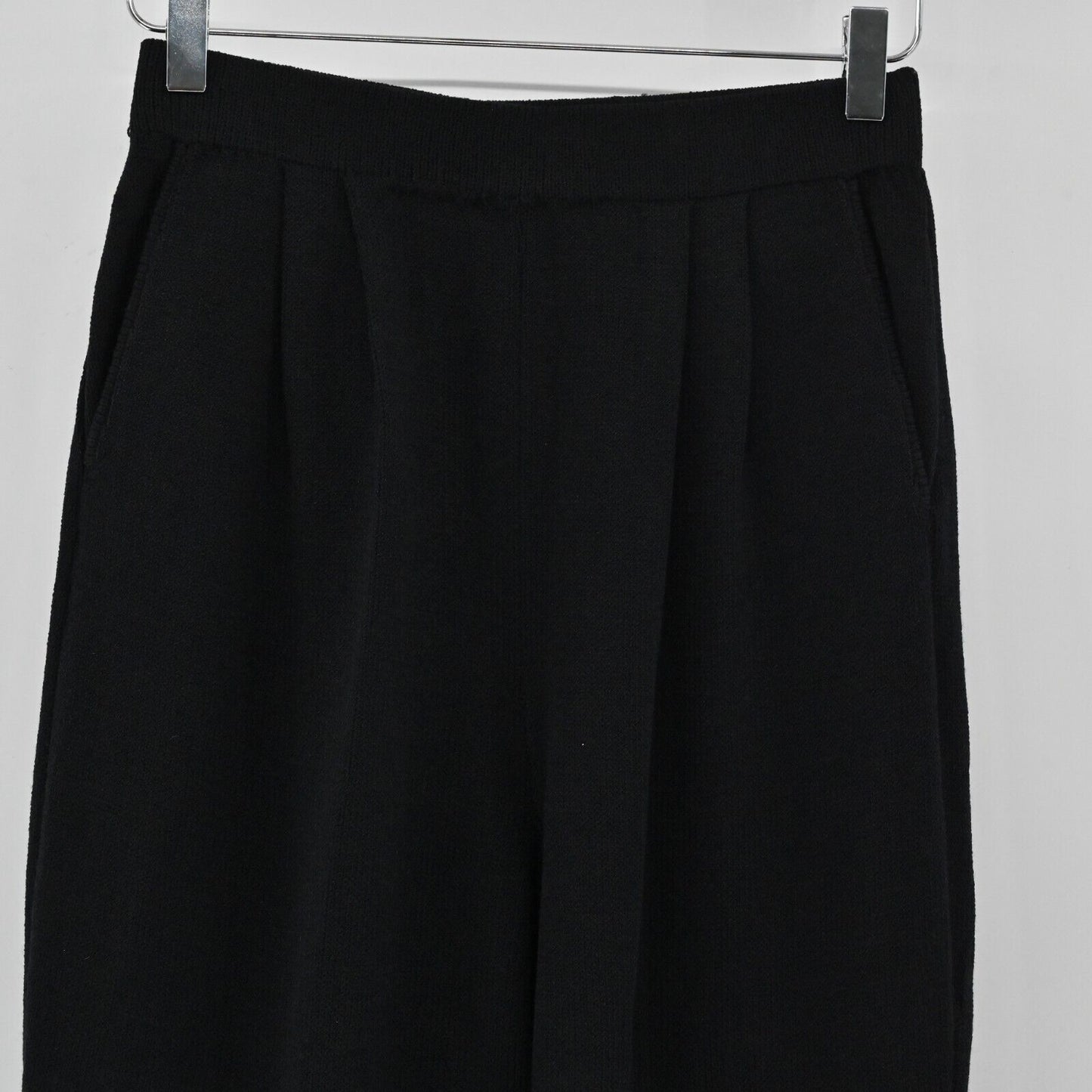 ST JOHN Pants Womens Size 6 Santana Knit Black High Waisted Trousers COLLECTION