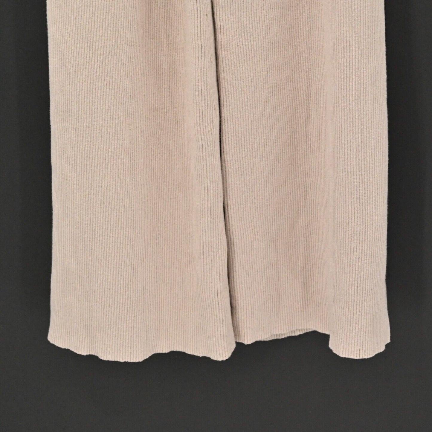VEILED Pants Womens Size XS Beige Remy Ribbed Knit Elastic High Rise Wide Leg