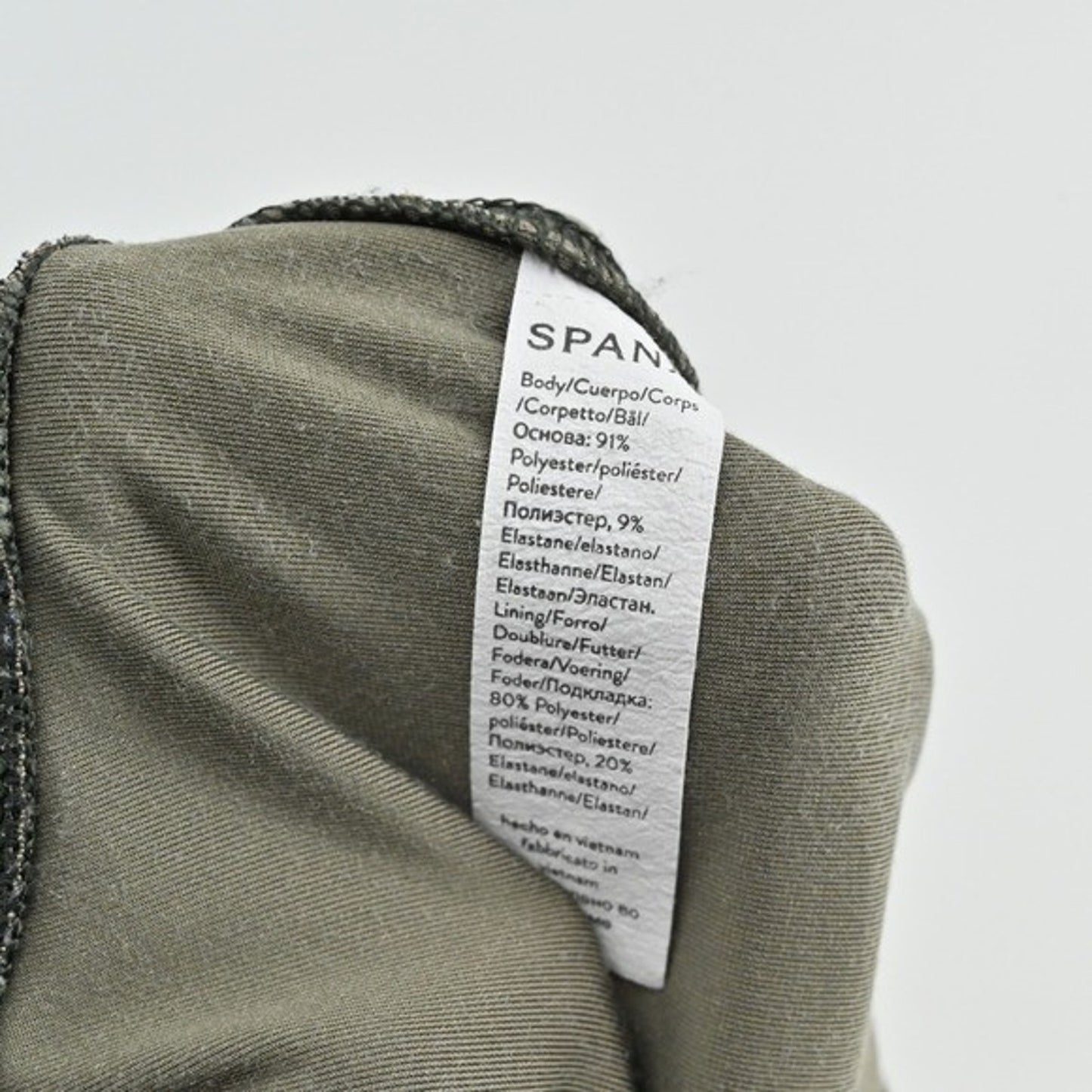 Spanx Womens Velvet Leggings Olive Green Size L Soft Stretch High Waisted Modern