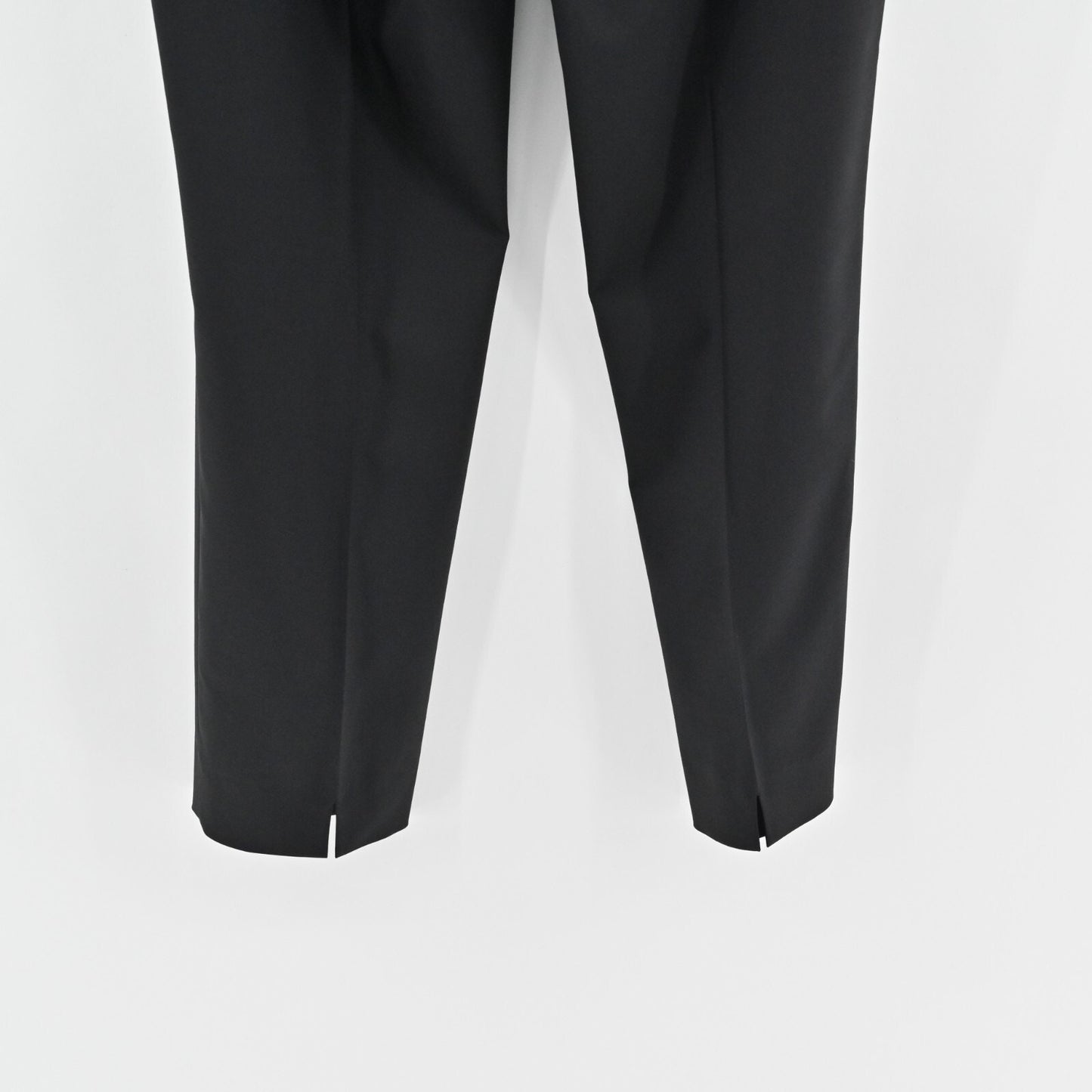LES COPAINS Pants Womens Size 48 Black Loro Piana Wool Straight Leg Trousers