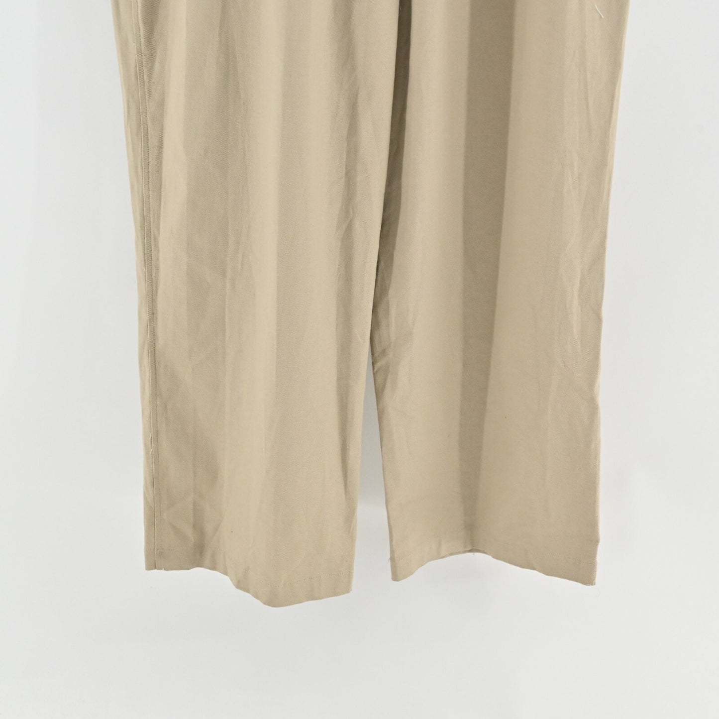 H by HALSTON Khaki Jumpsuit Womens Size L Button Tie Waist Wide Leg Casual