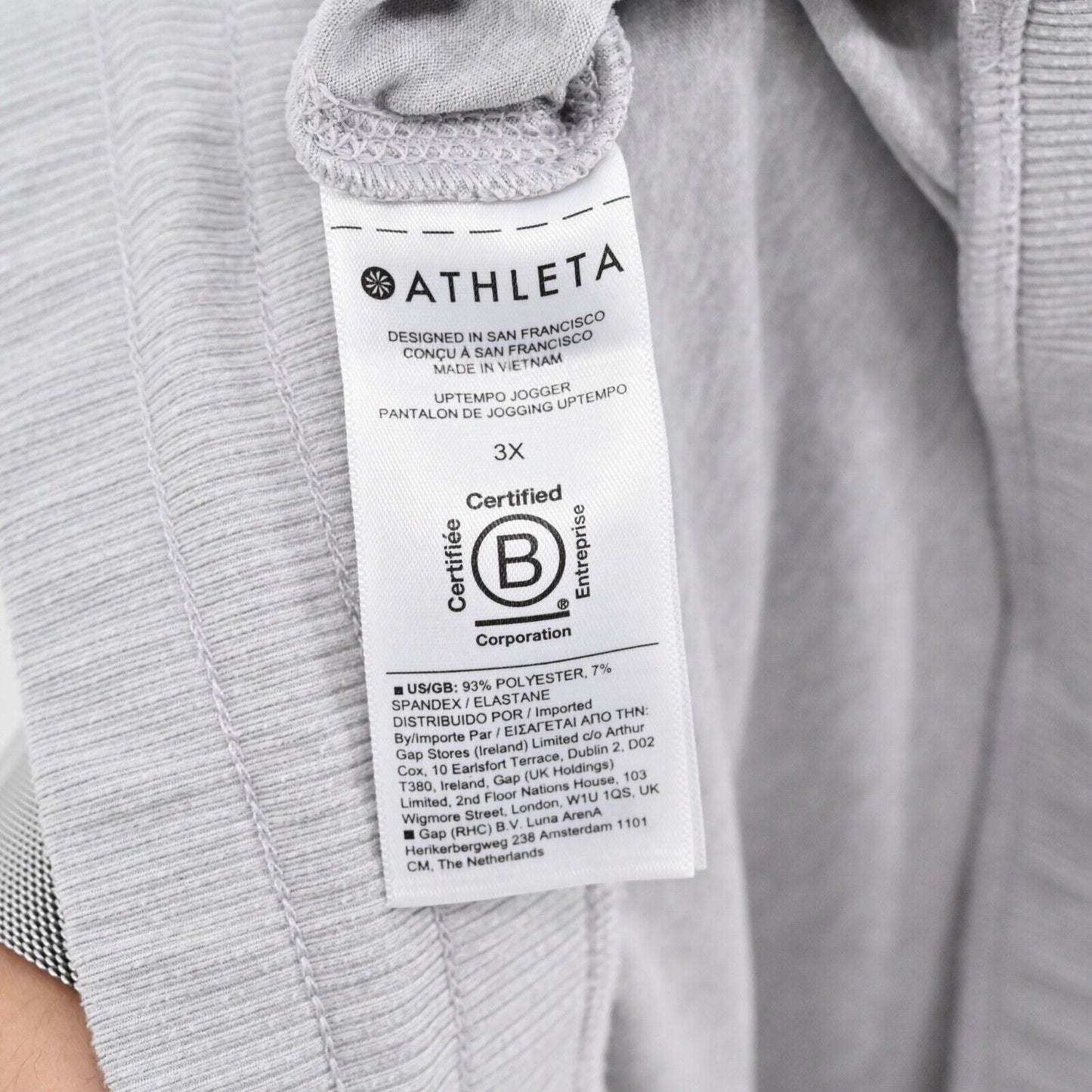 ATHLETA Pants Womens Sz 3X Gray High Rise Elastic Drawstring UpTempo Jogger Soft