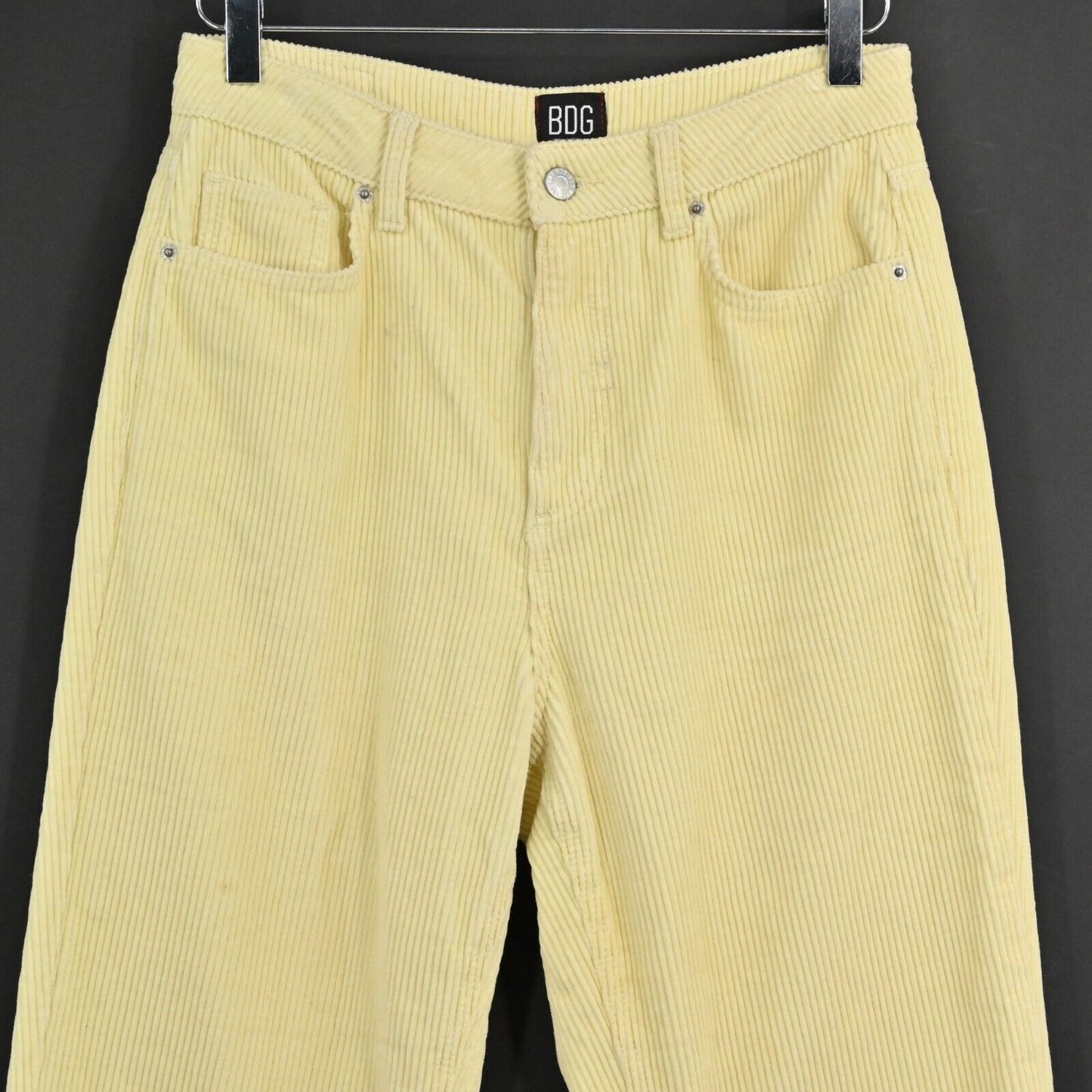 URBAN OUTFITTERS Pants Womens Size 27 BDG Solid Yellow Corduroy Mom High Rise
