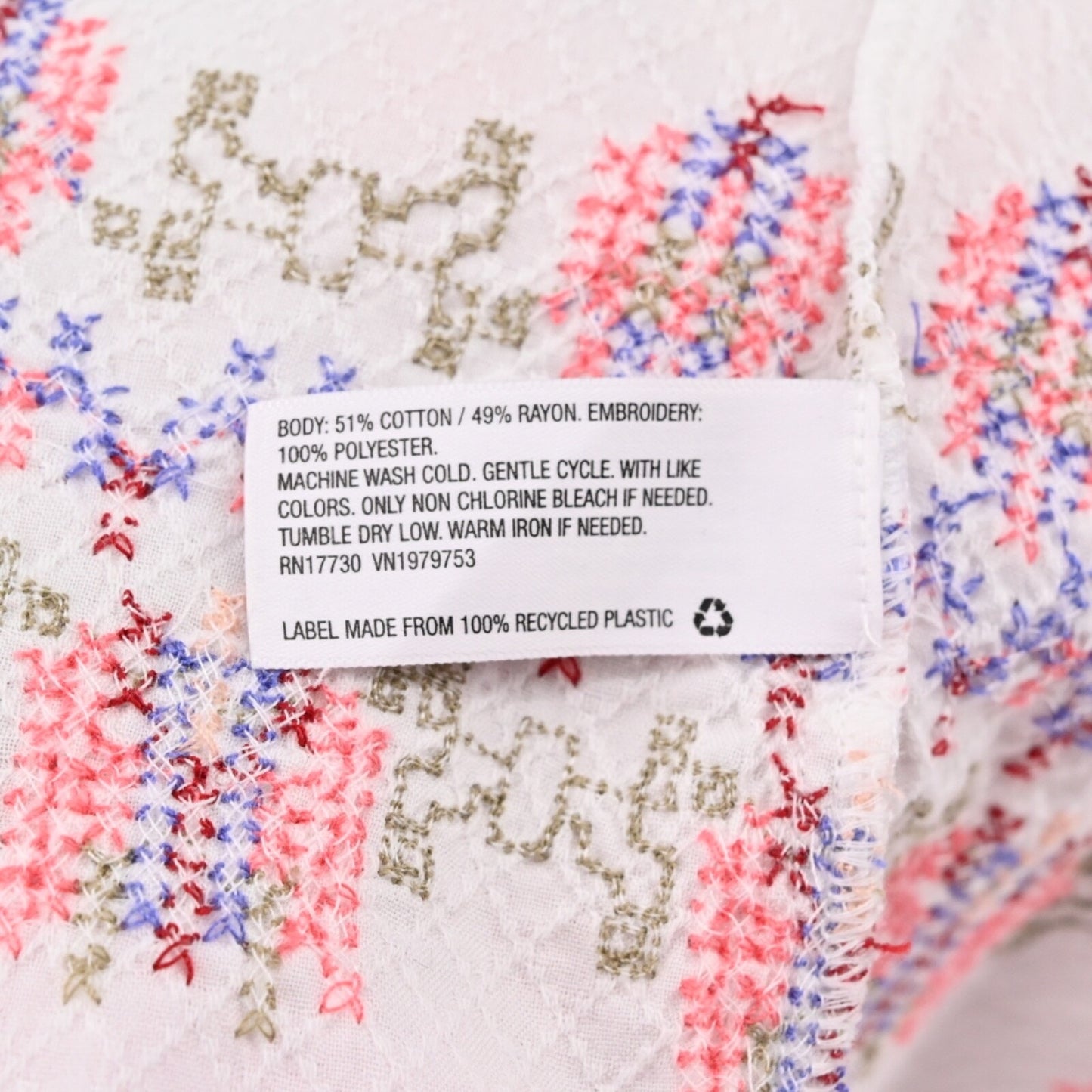 KNOX ROSE Embroidered Dress Womens Size L Cottagecore Tassel Tie Button White