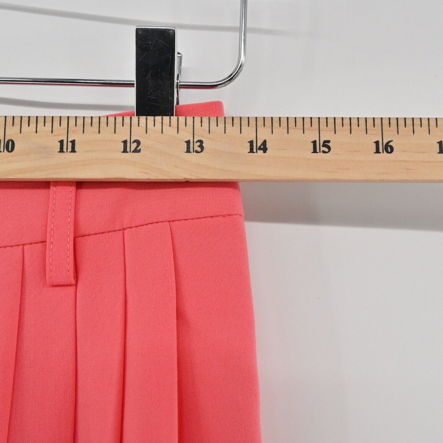 BCBGMAXAZRIA Pant Suit Womens Sz 2XS Coral Belted Jacket High Rise Pleated Retro