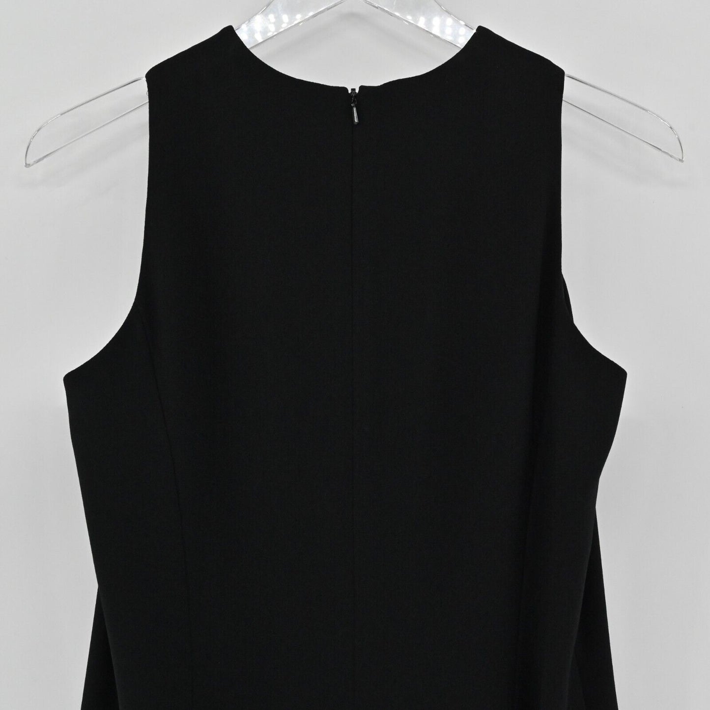 ELLEN TRACY Dress Womens Size 10 Linda Allard Sleeveless Solid Black Sheath NEW