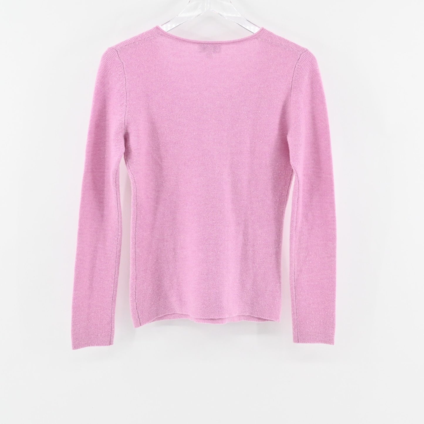 KINROSS Cashmere Sweater Womens Size S Pink VNeck Knit Top Casual Preppy Chic