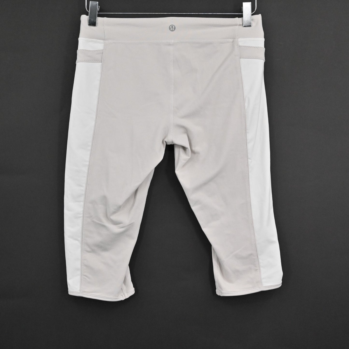 LULULEMON Pants Womens Heat It Up Size 10 Crop White Beige Drawstring Athletic