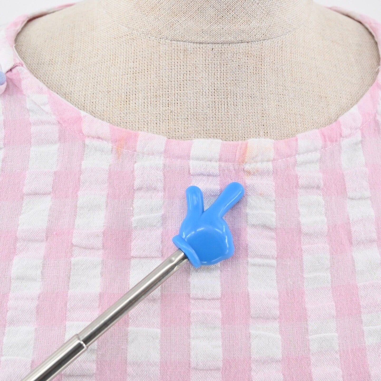 TACH Clothing Dress Sz S Catarina Babydoll Colorblock Gingham Cotton Puff Sleeve