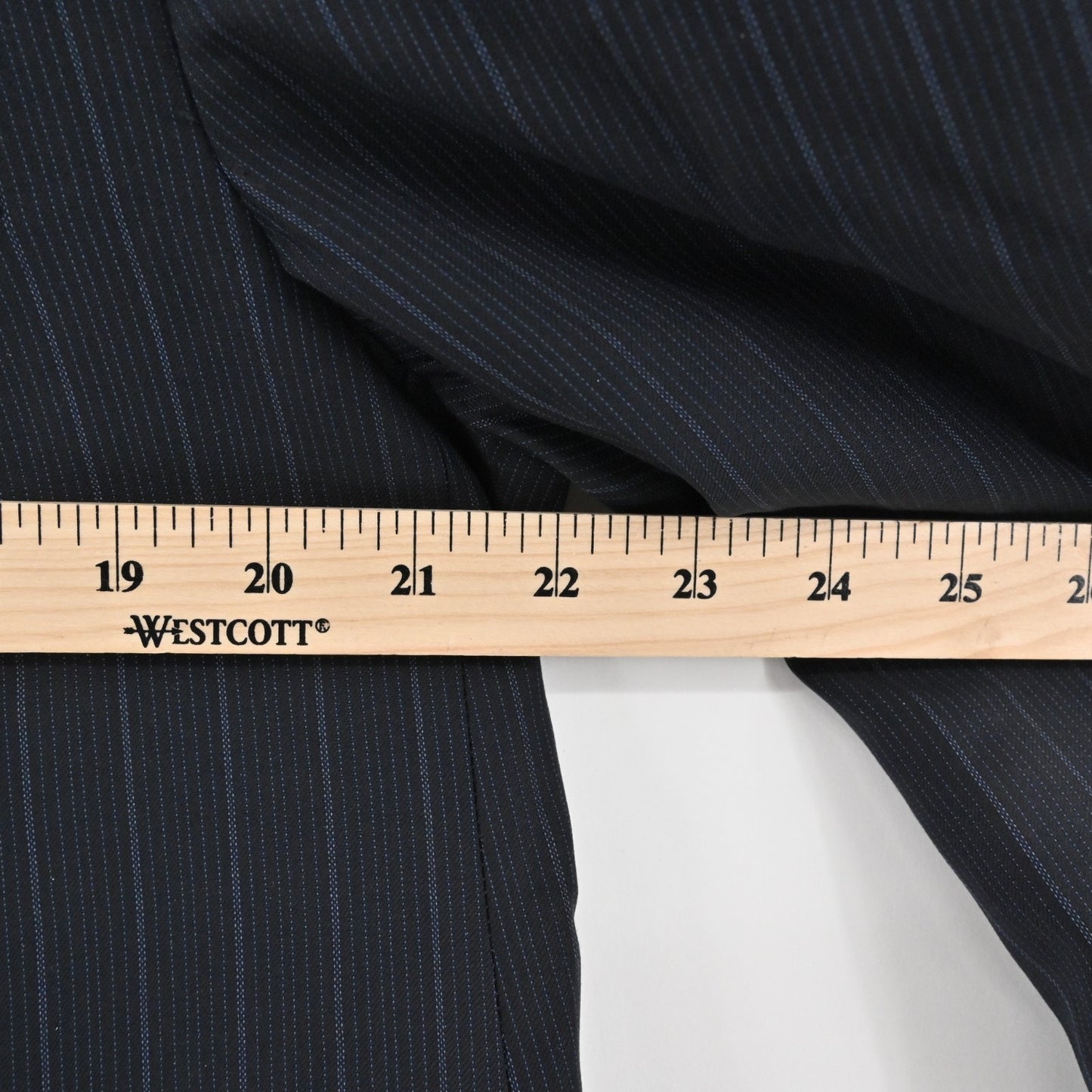 Vtg BURBERRY Mens Pinstripe Blazer Size 42R Wool Sport Coat Black Union Made 90s